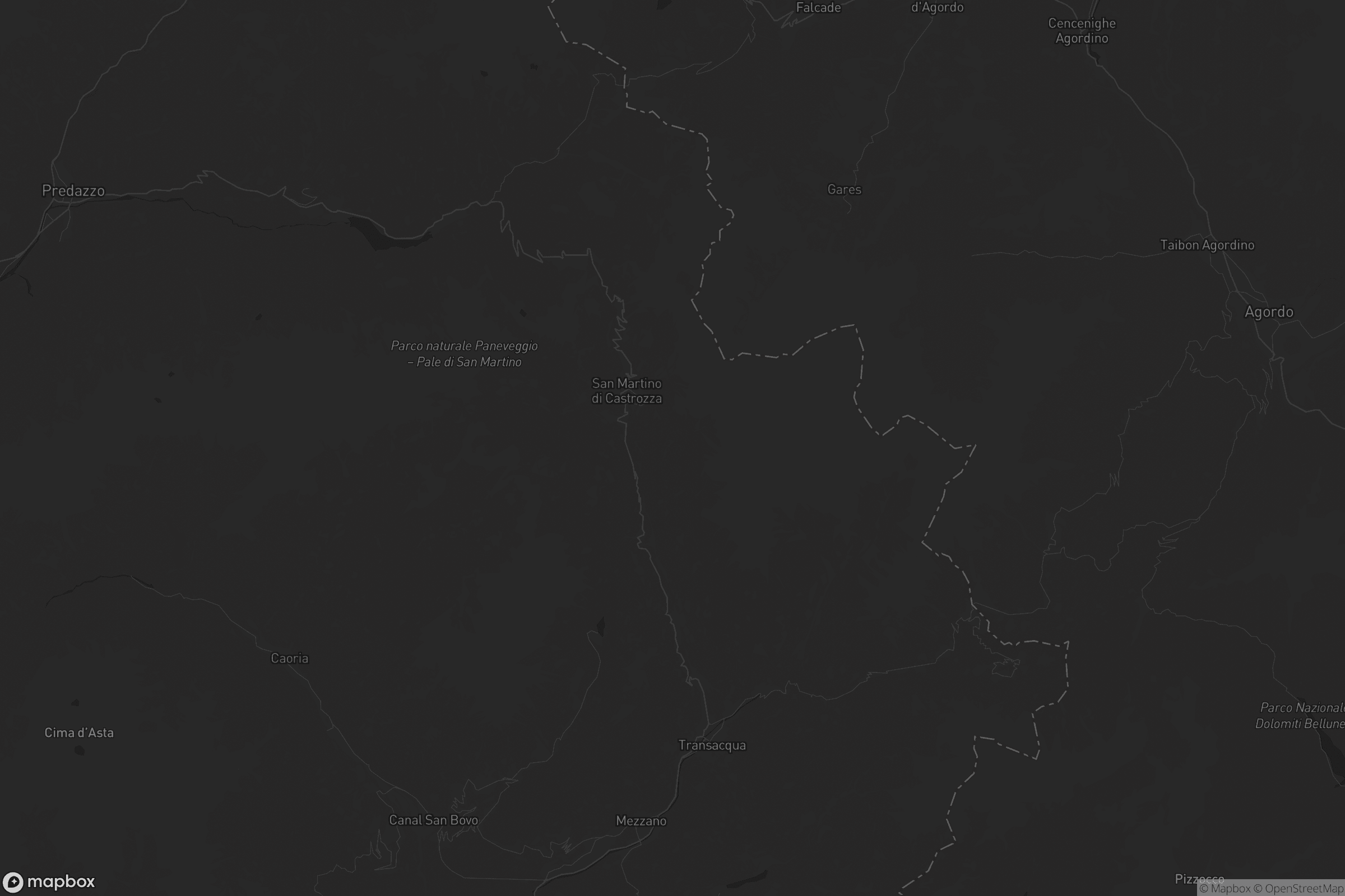 Mappa di Primiero San Martino di Castrozza