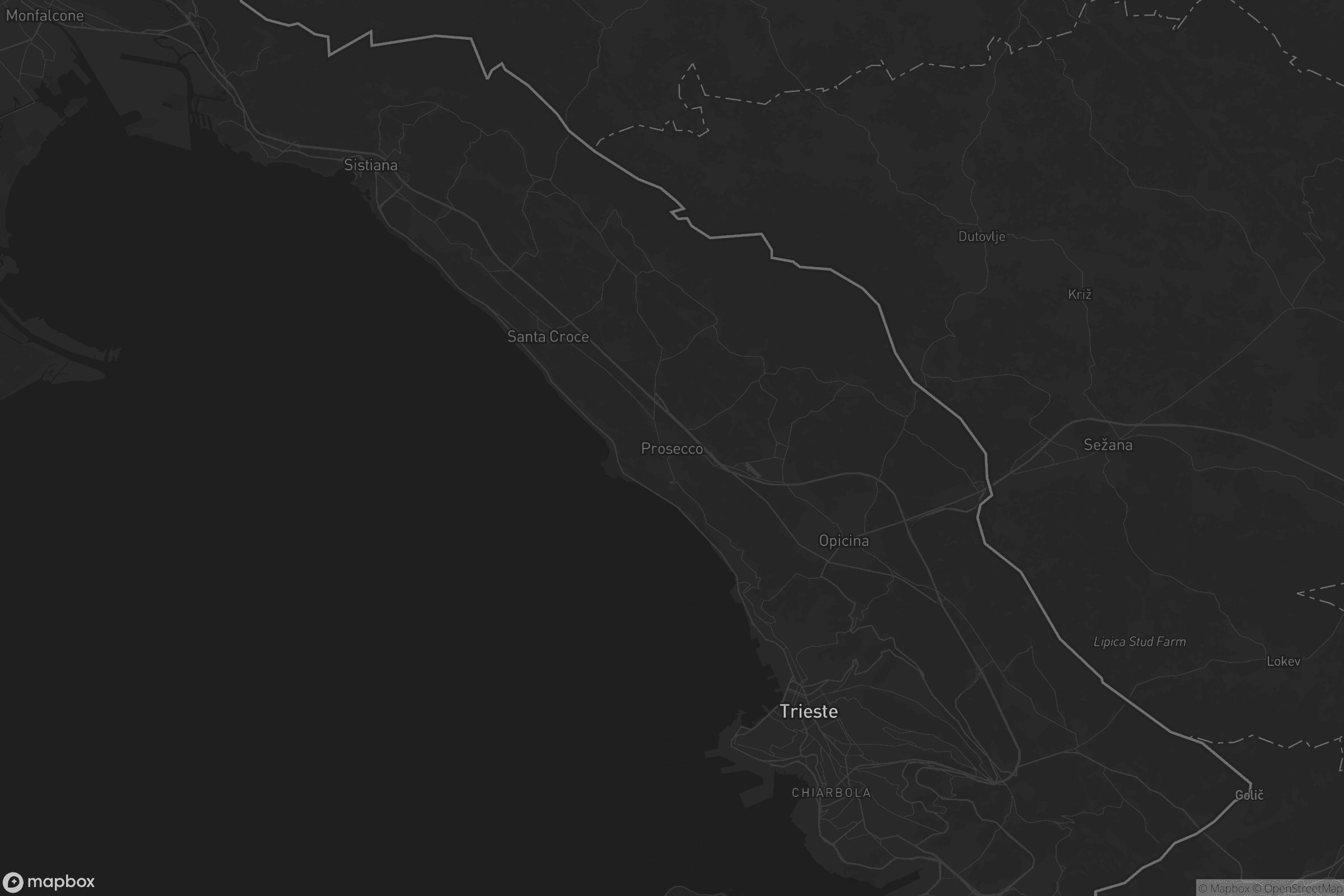 Mappa di Prosecco / Prosek