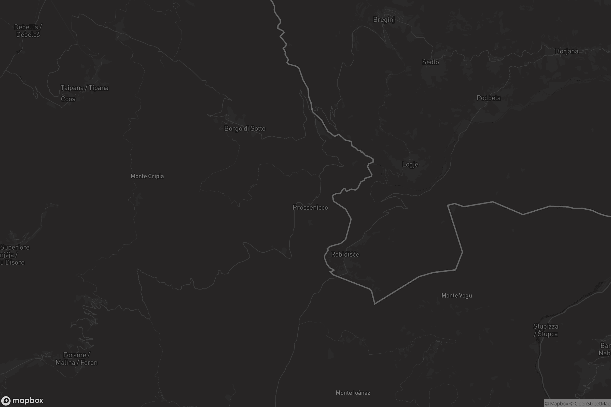 Mappa di Prossenicco / Prosnid