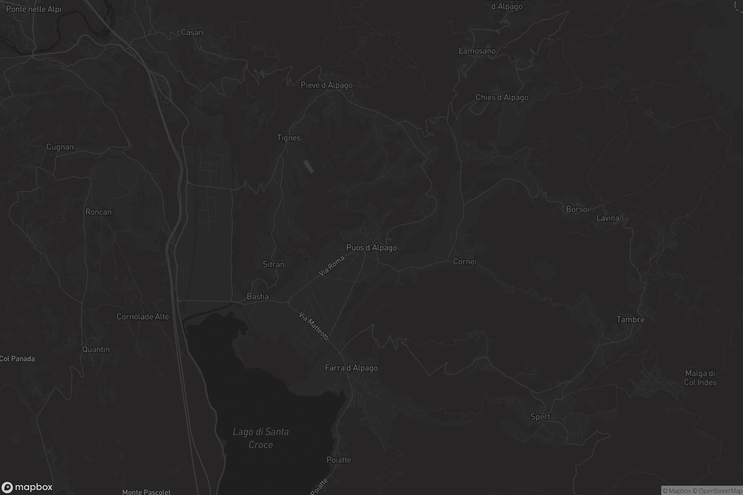 Mappa di Puos d'Alpago