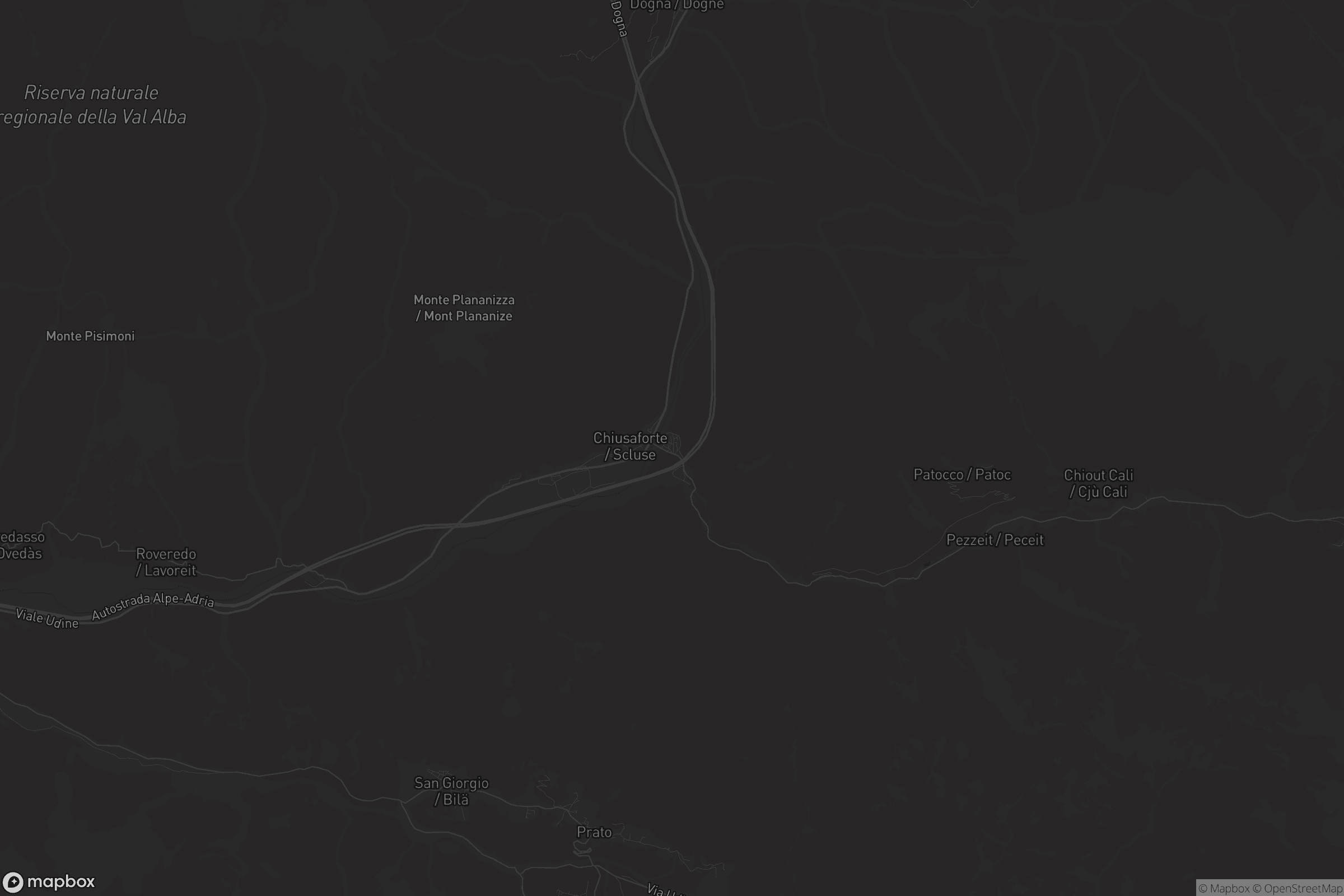 Mappa di Raccolana / Racolane