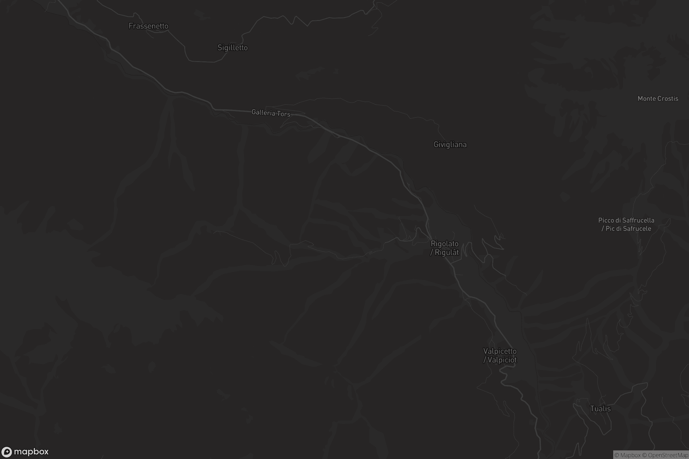 Mappa di Rigolato / Rigulât