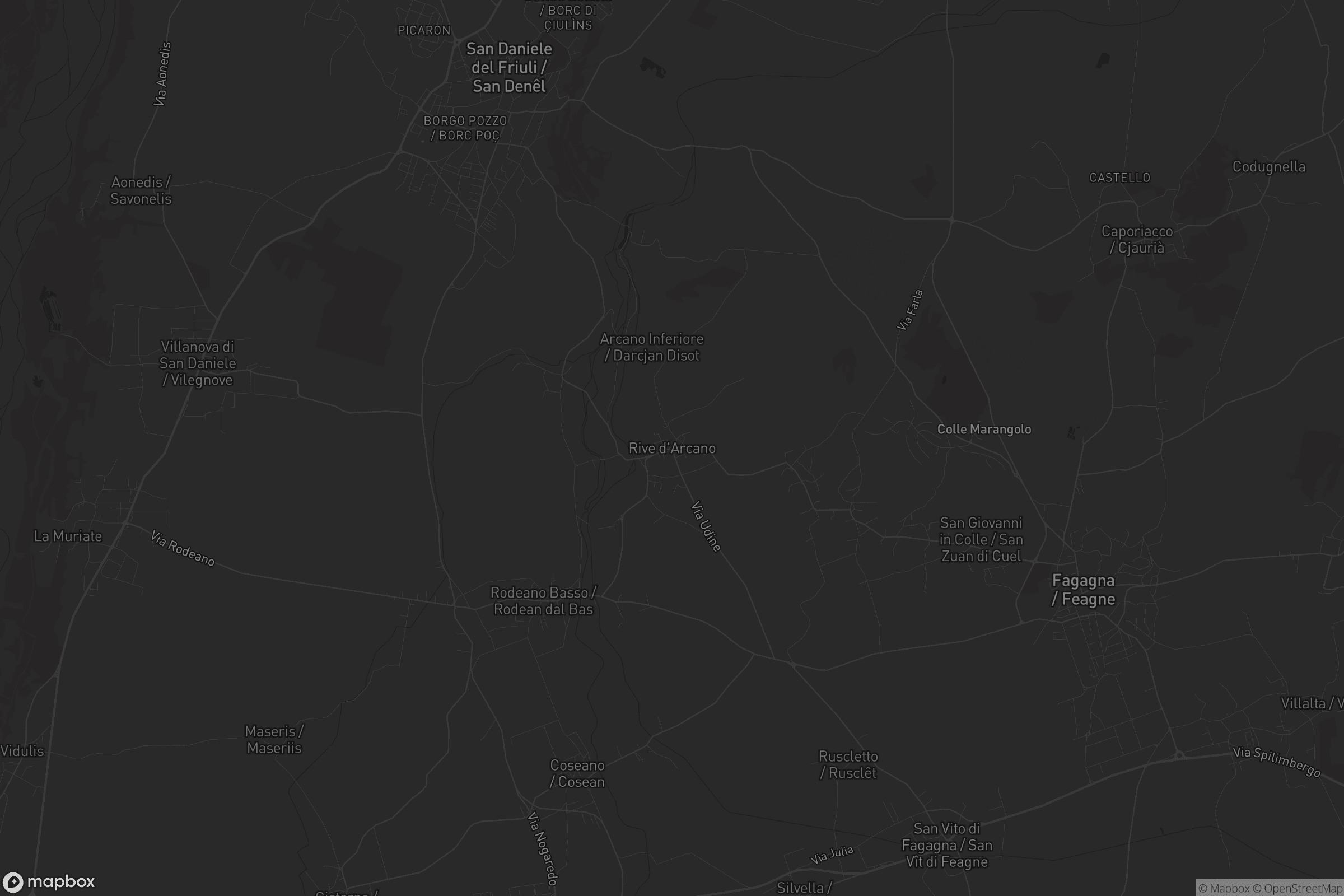 Mappa di Rive d'Arcano / Rivis Darcjan - Rives Darcjan