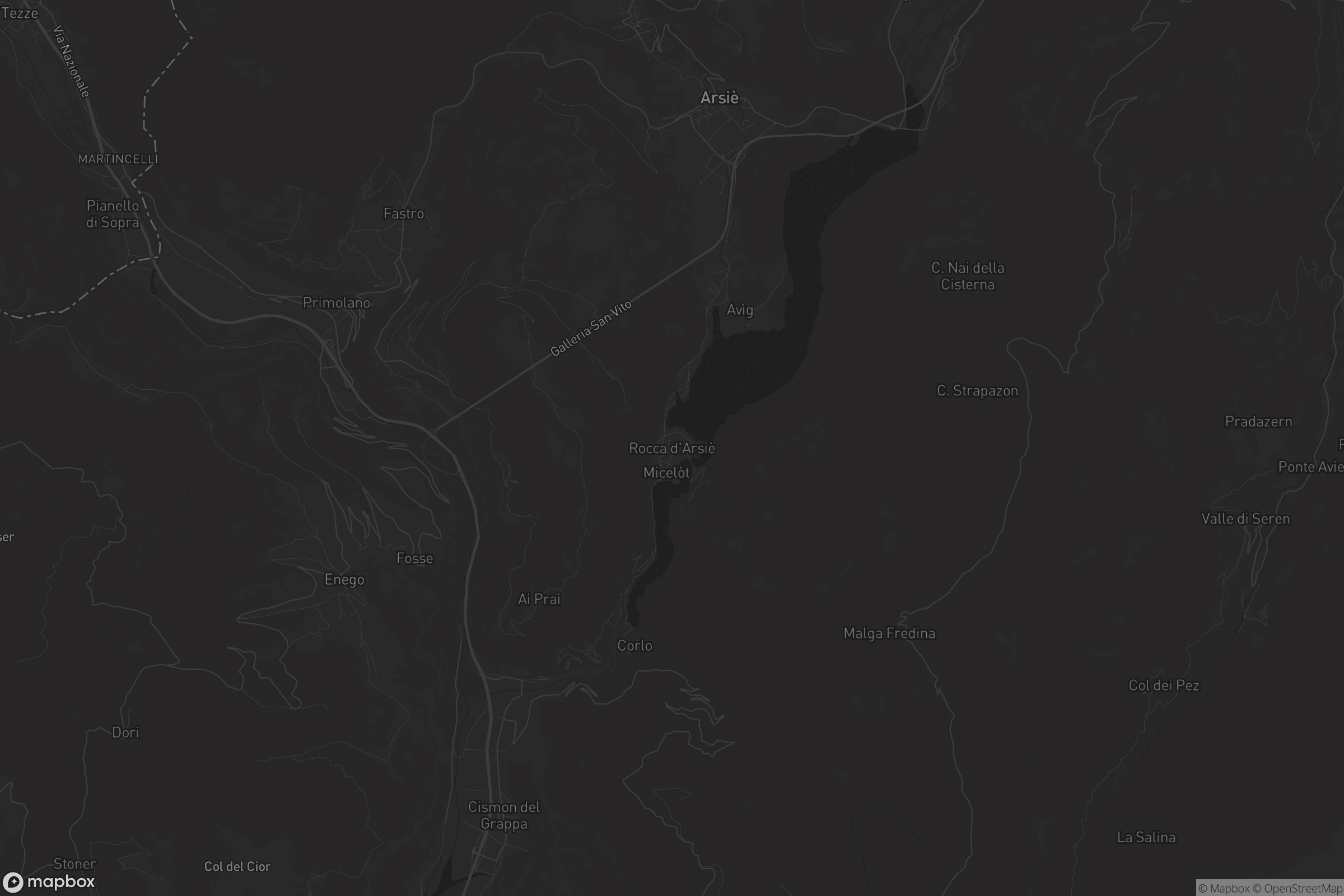 Mappa di Rocca d'Arsiè