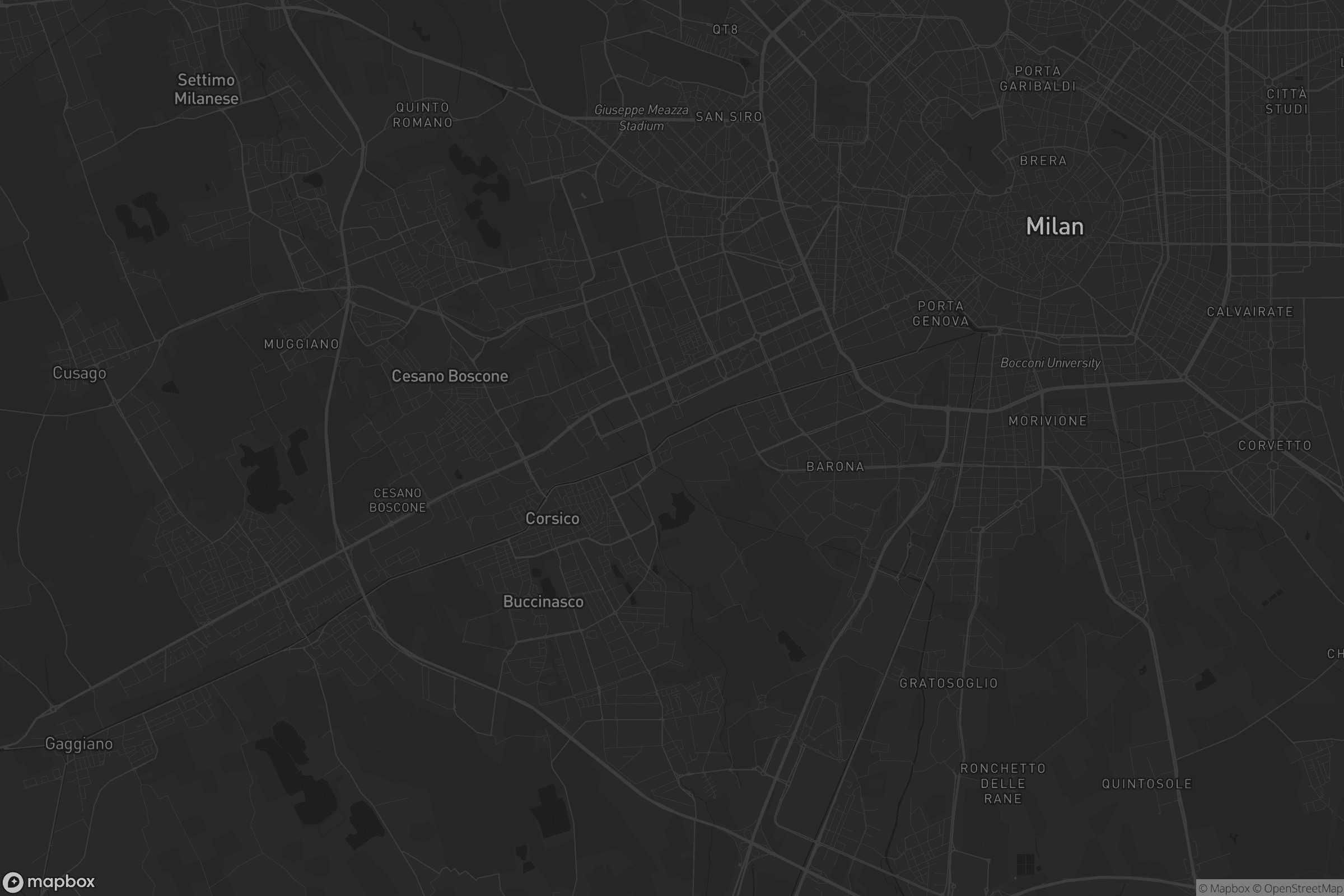 Mappa di Ronchetto sul Naviglio