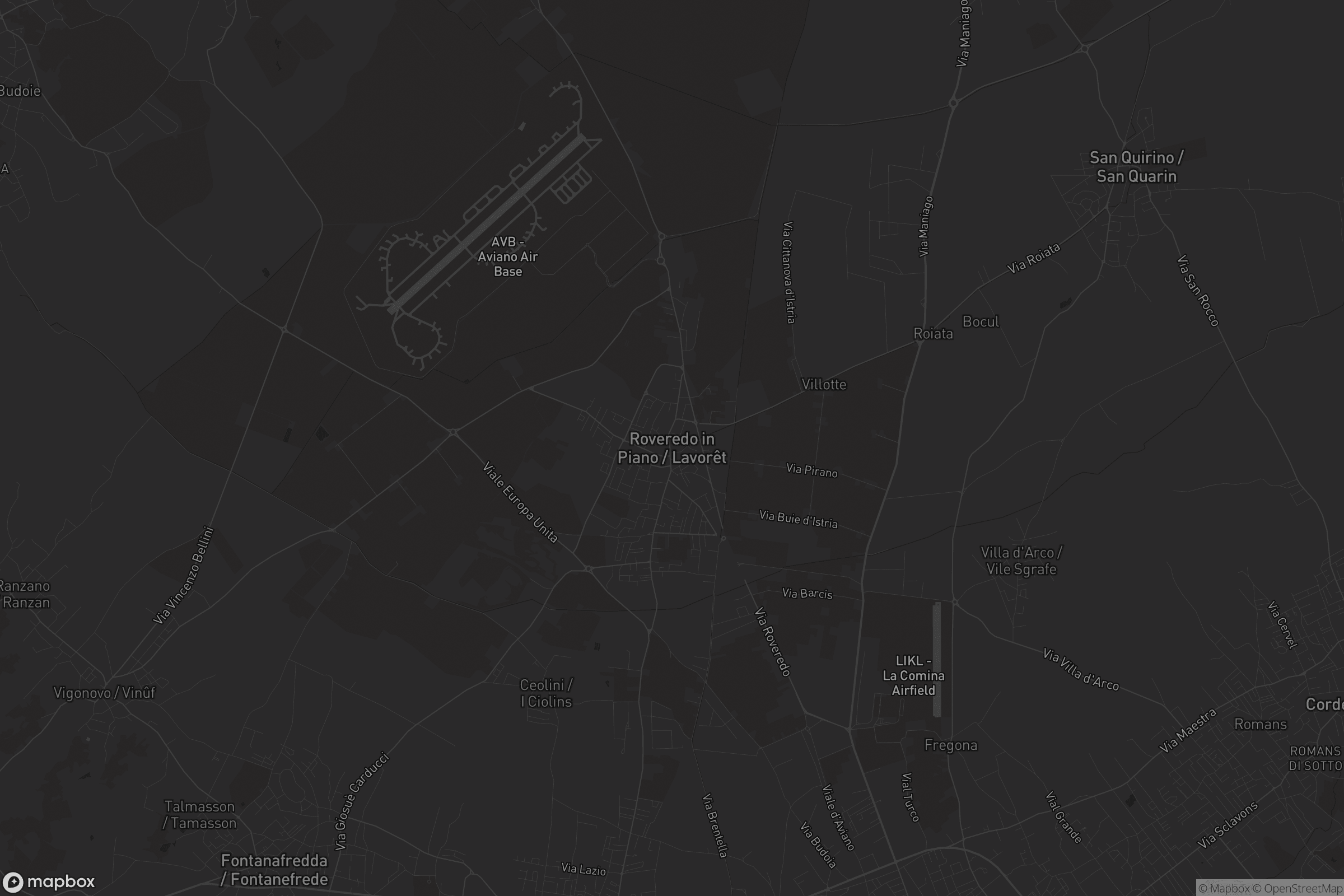 Mappa di Roveredo in Piano / Lavorêt