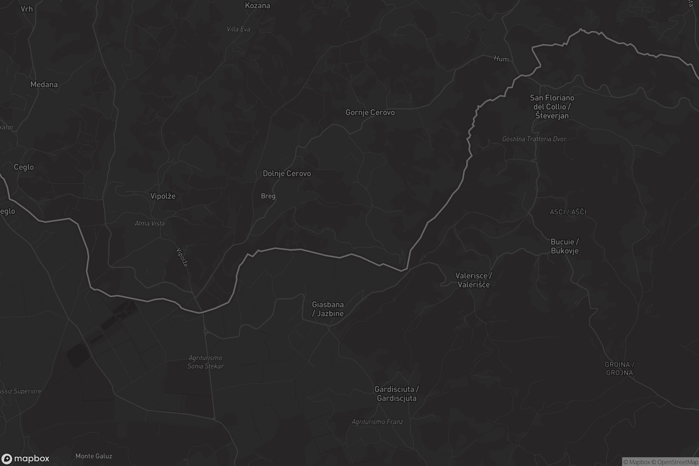Mappa di San Floriano del Collio / Števerjan