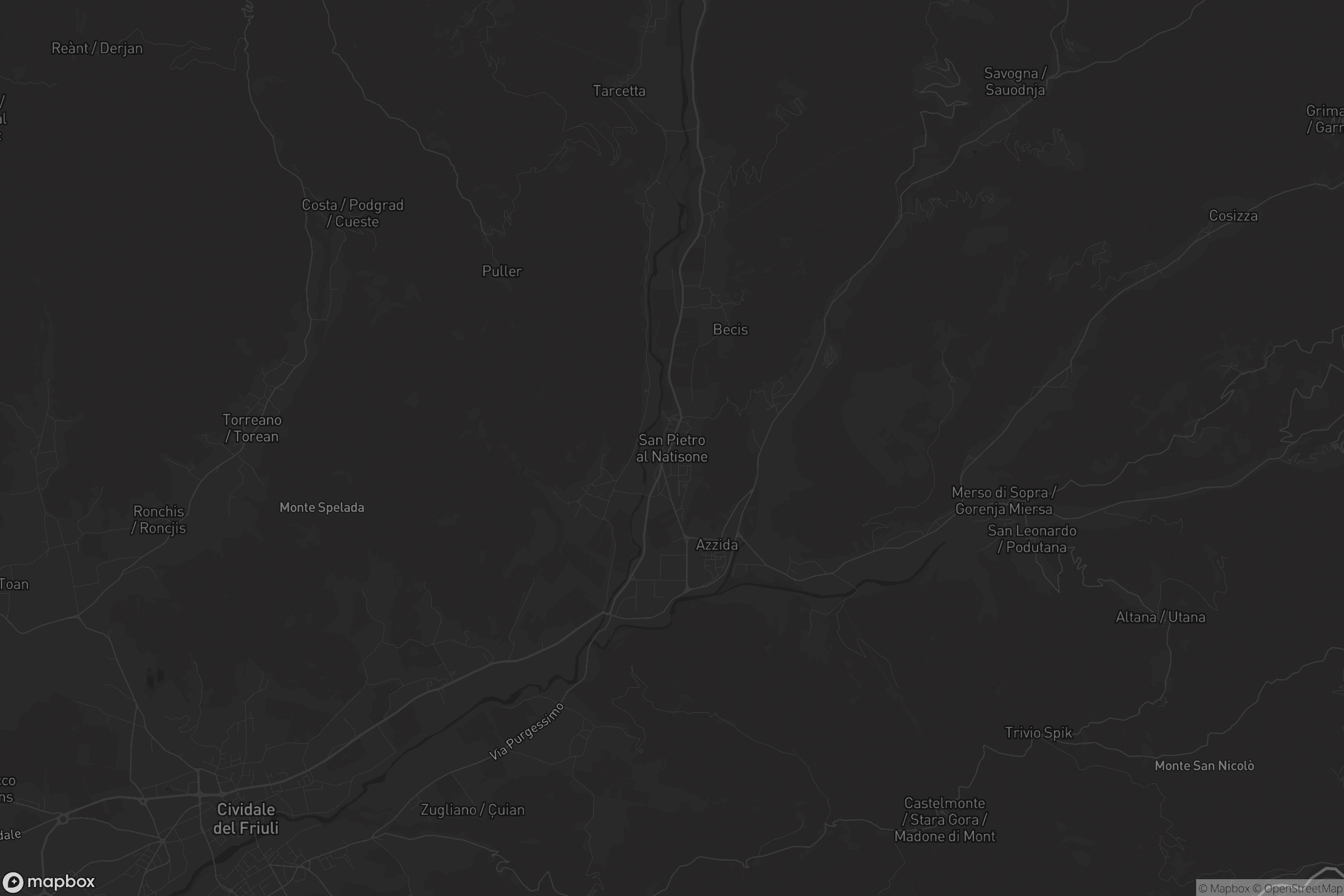 Mappa di San Pietro al Natisone / Špiètar