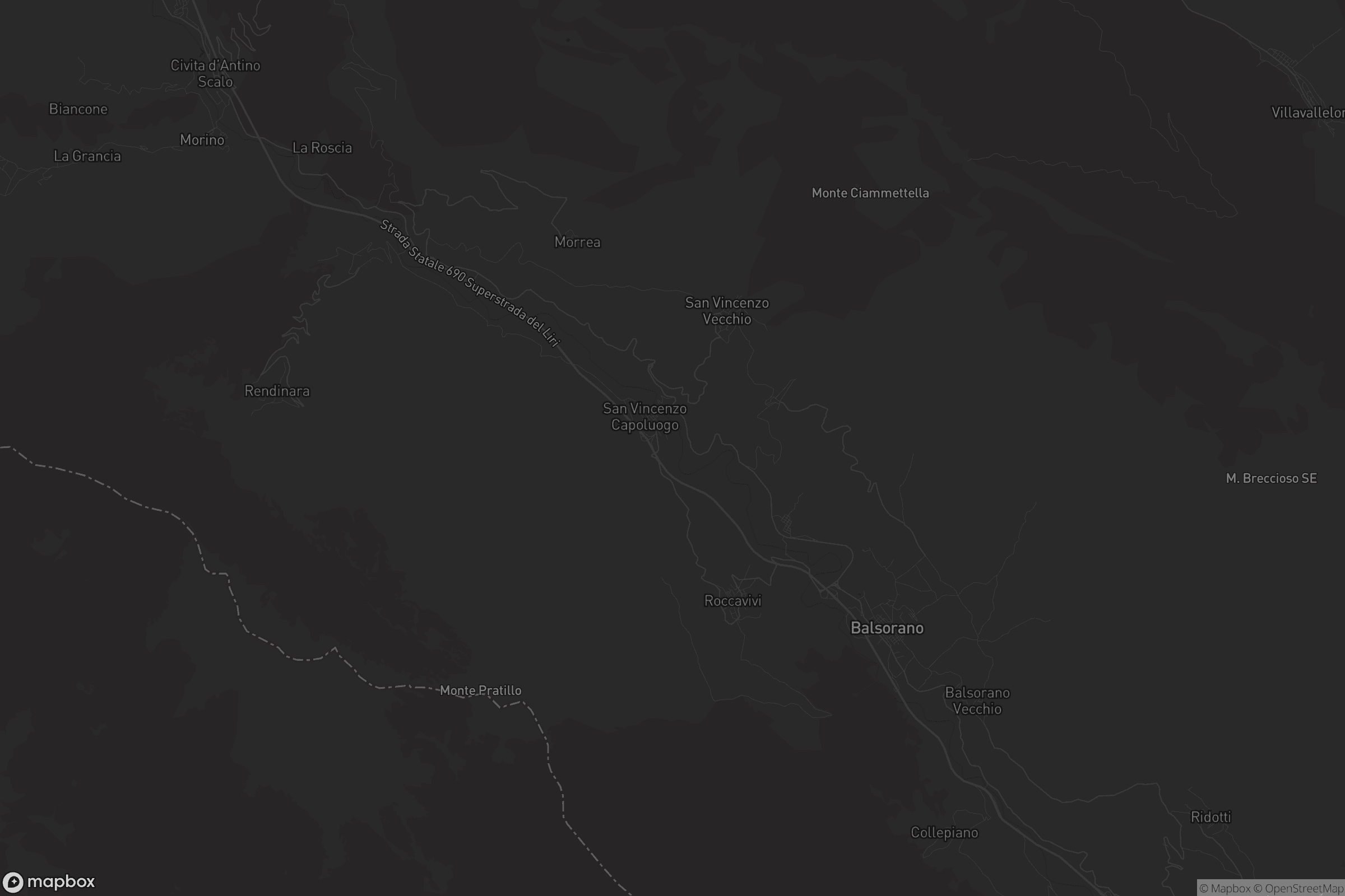 Mappa di San Vincenzo Valle Roveto