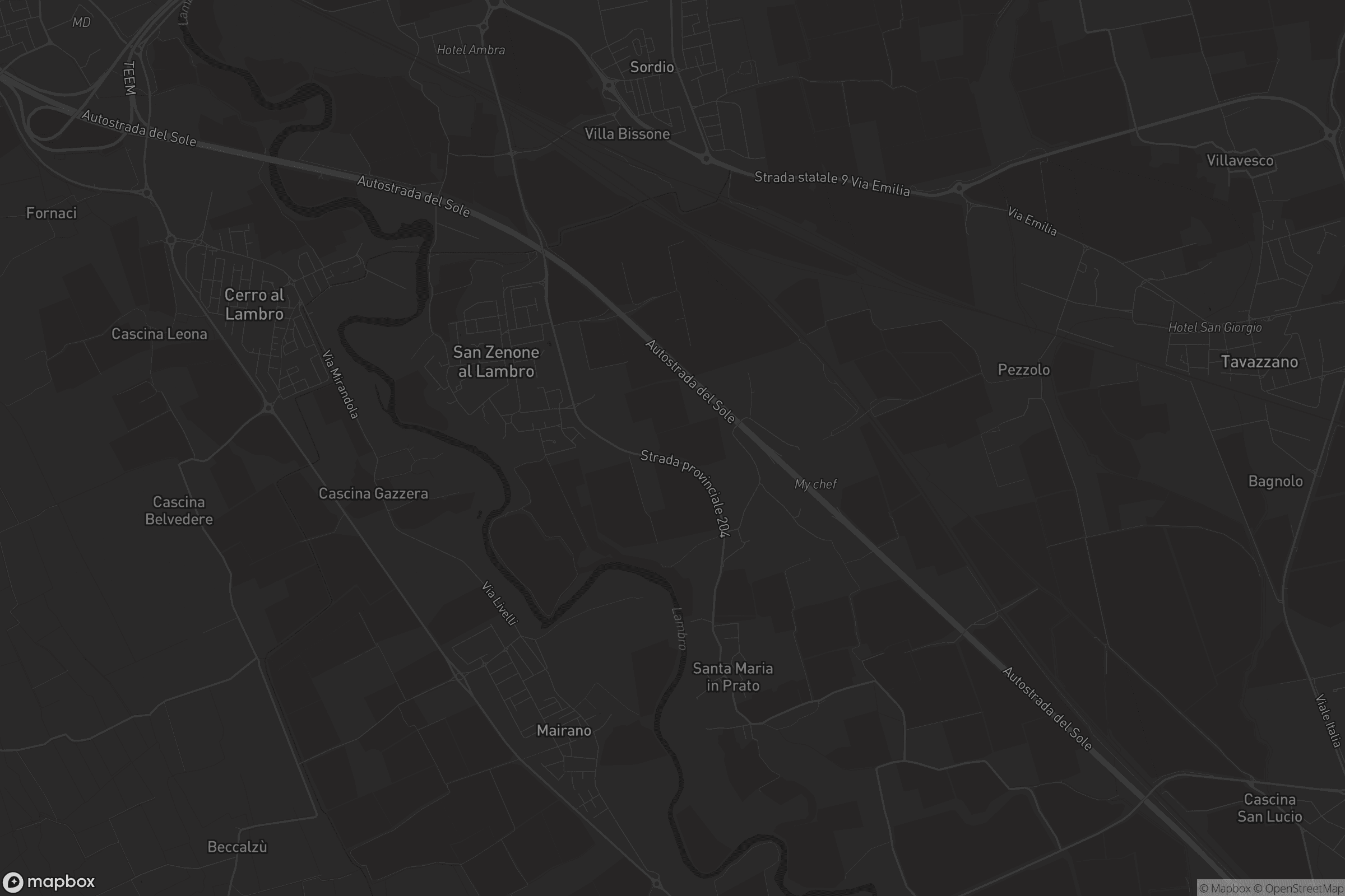 Mappa di San Zenone al Lambro