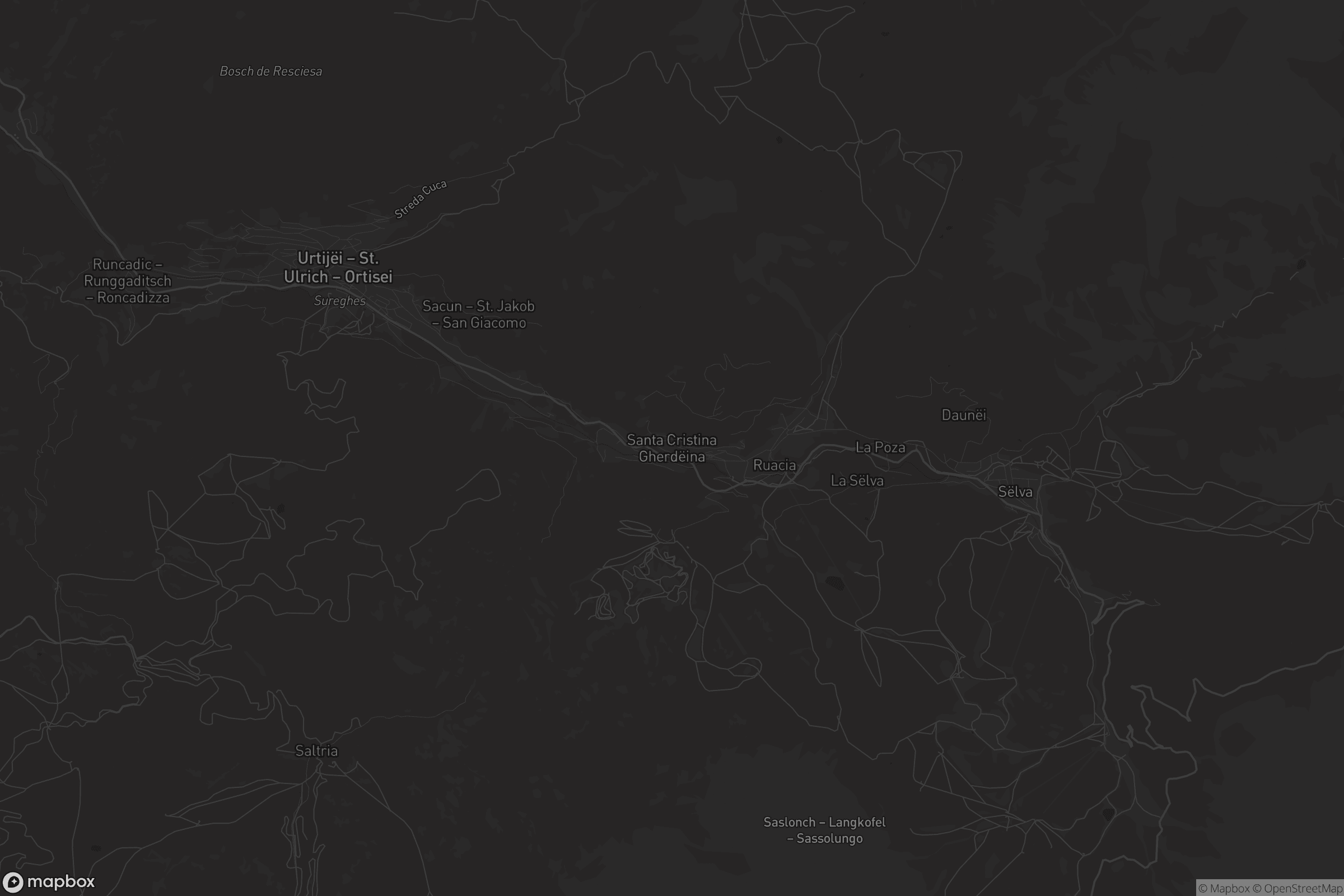 Mappa di Santa Crestina - Santa Cristina - Sankt Christina