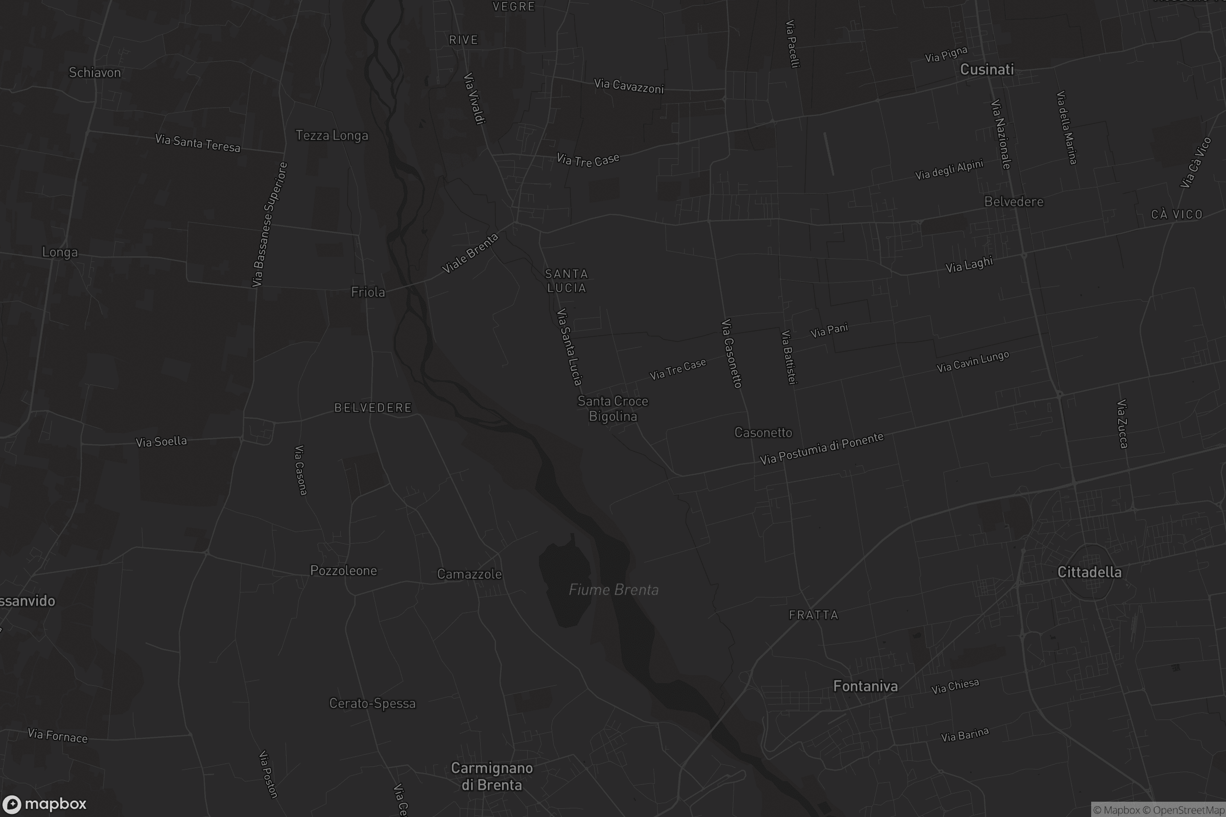 Mappa di Santa Croce Bigolina