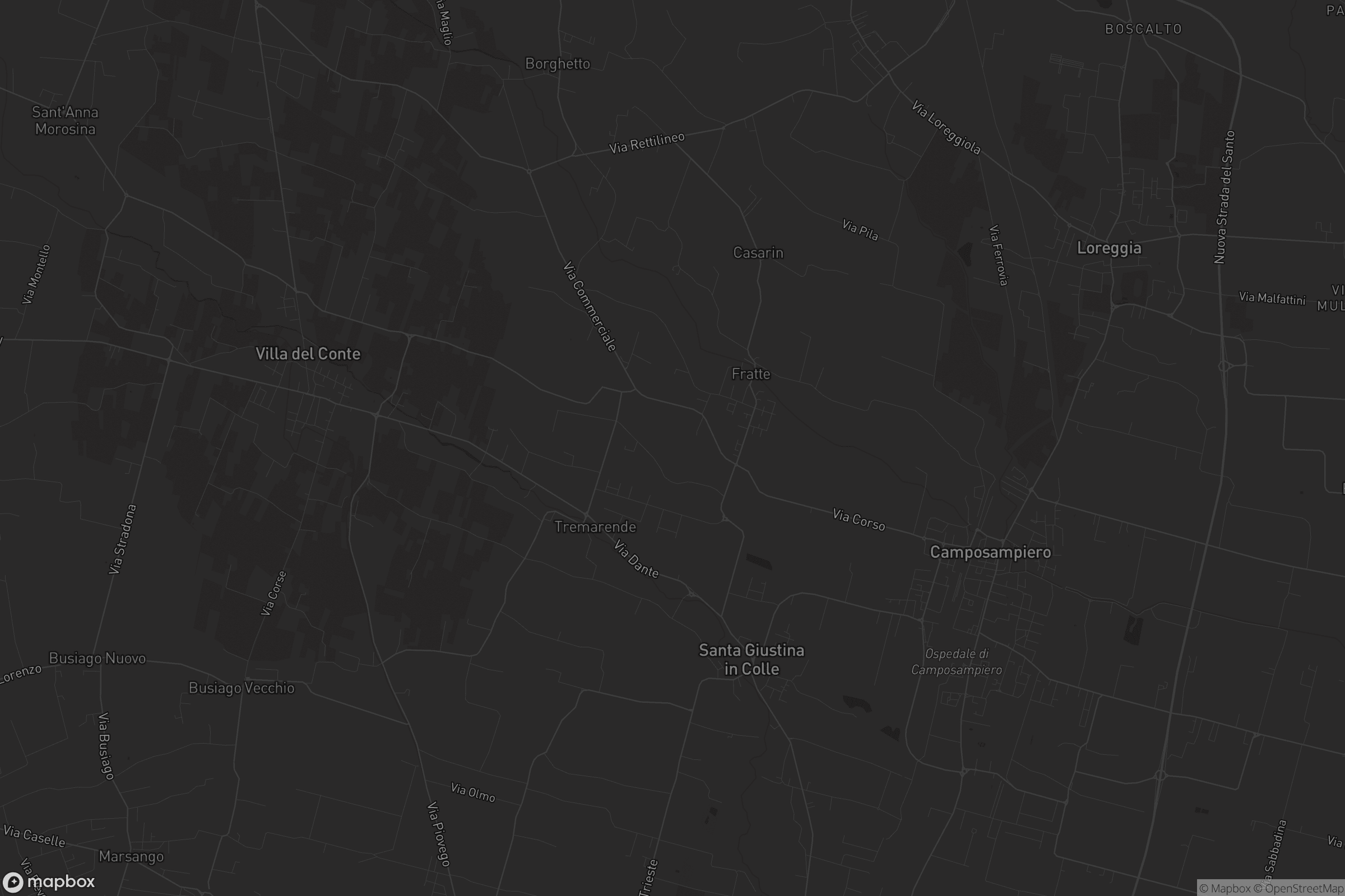 Mappa di Santa Giustina in Colle