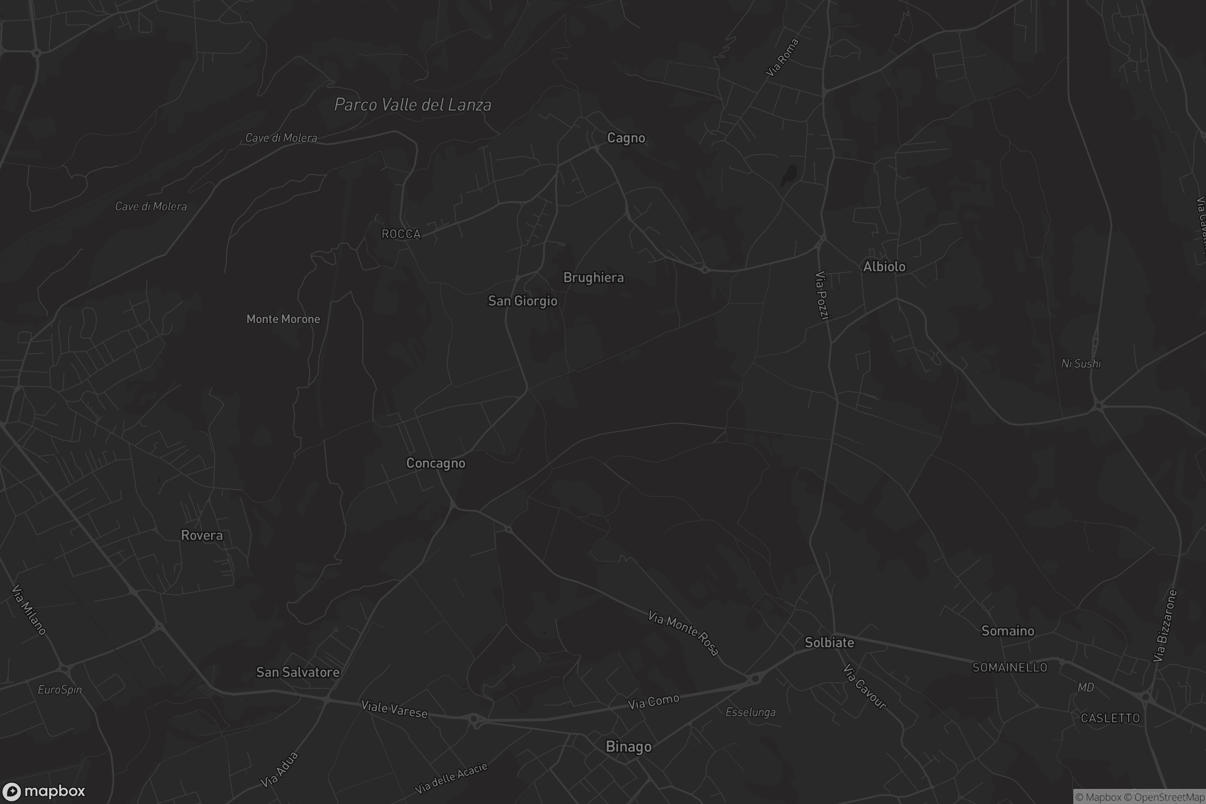 Mappa di Solbiate con Cagno