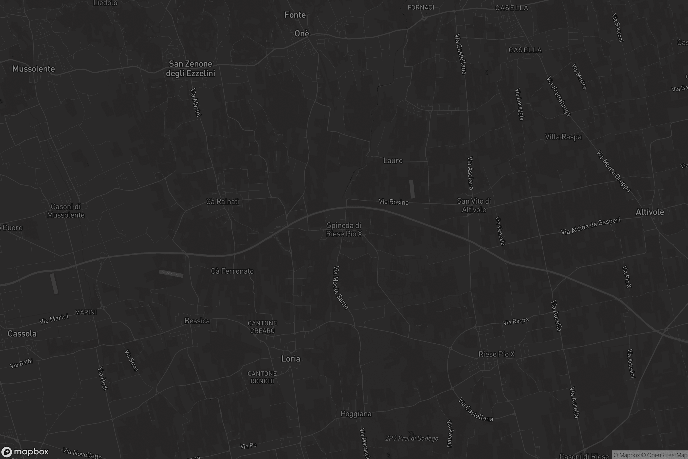 Mappa di Spineda di Riese Pio X