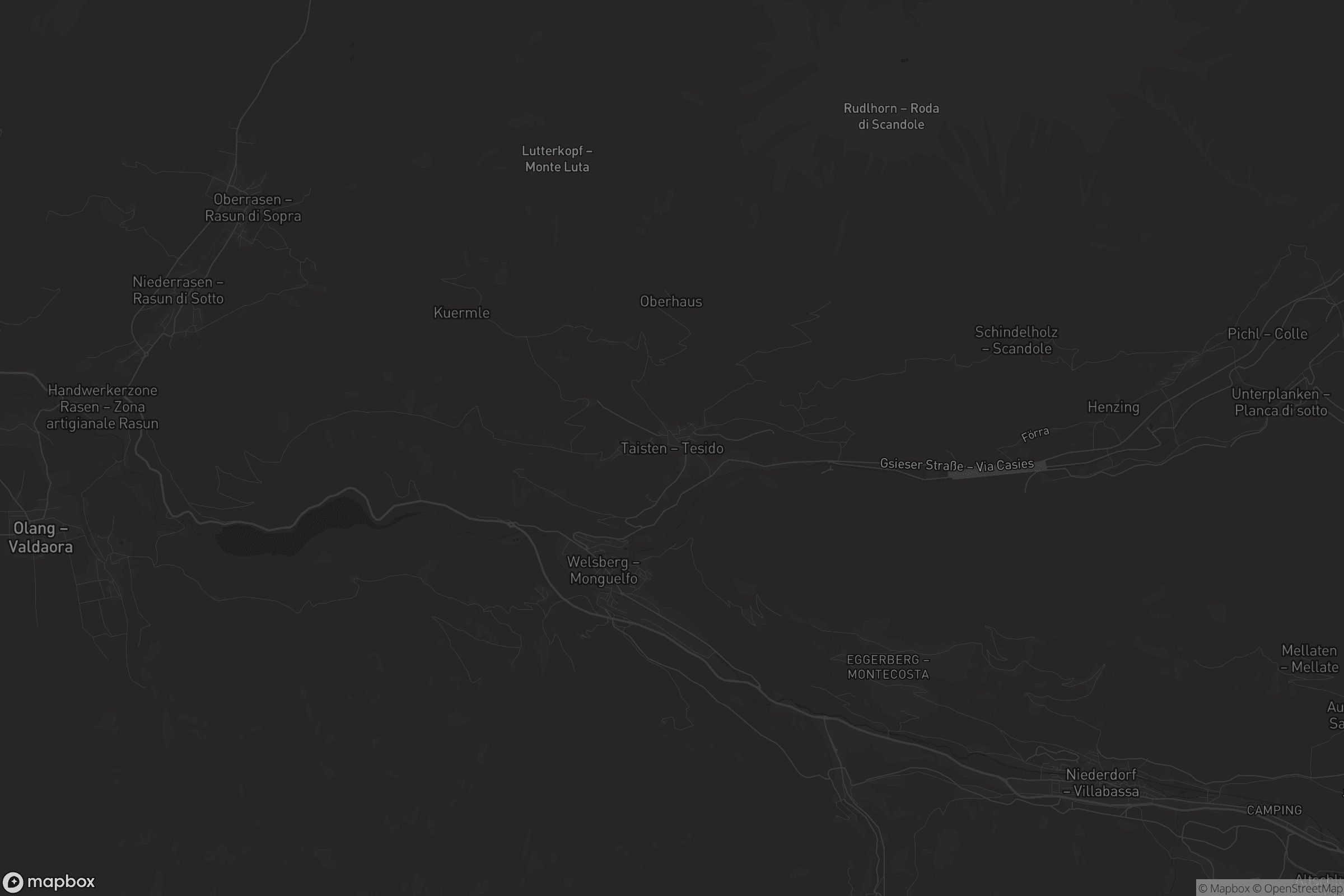 Mappa di Taisten - Tesido