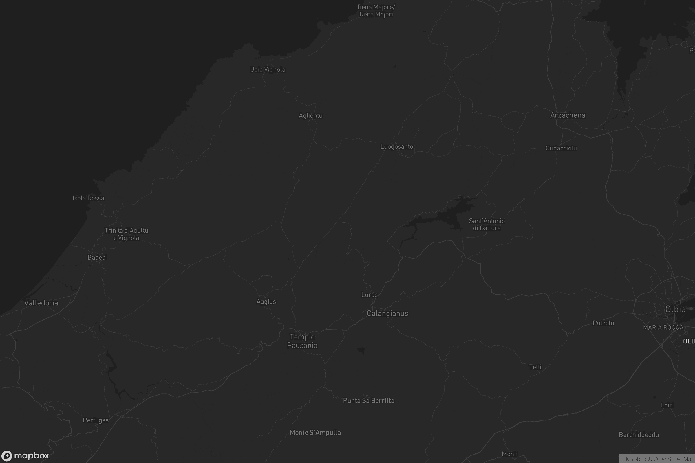 Mappa di Tèmpiu/Tempio Pausania