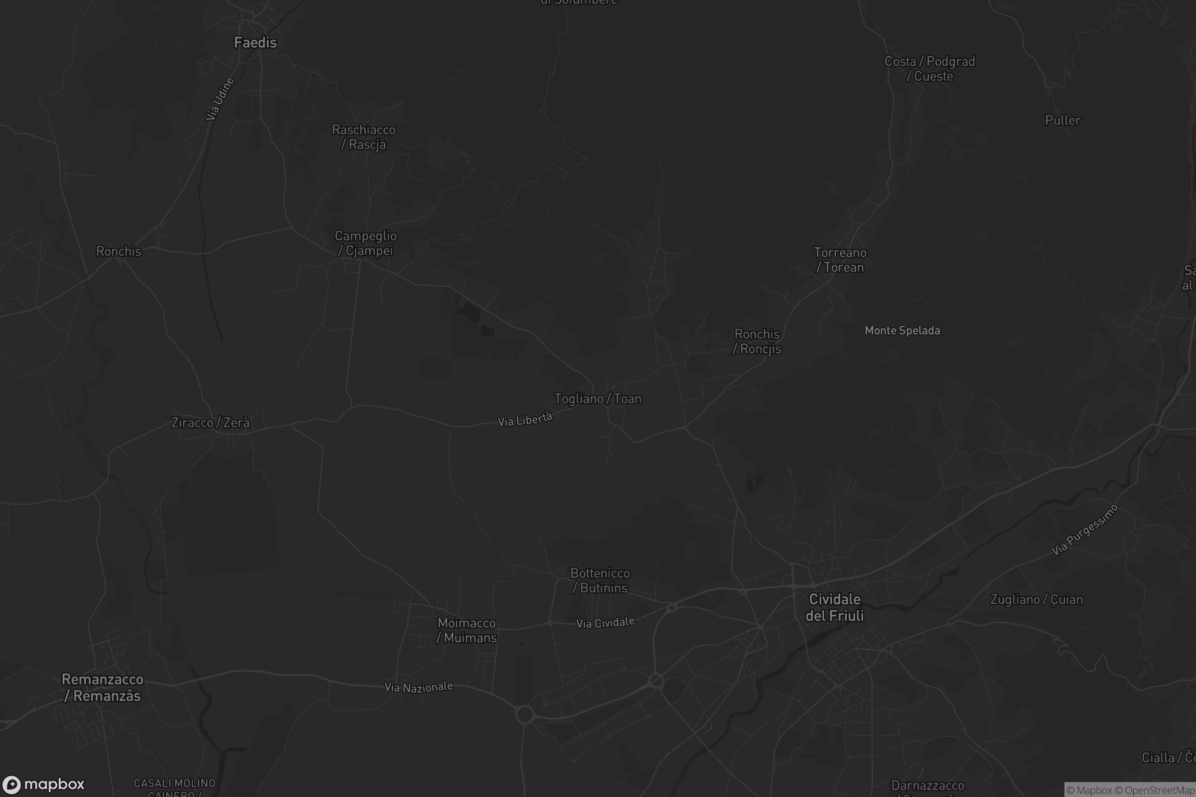 Mappa di Togliano / Toan