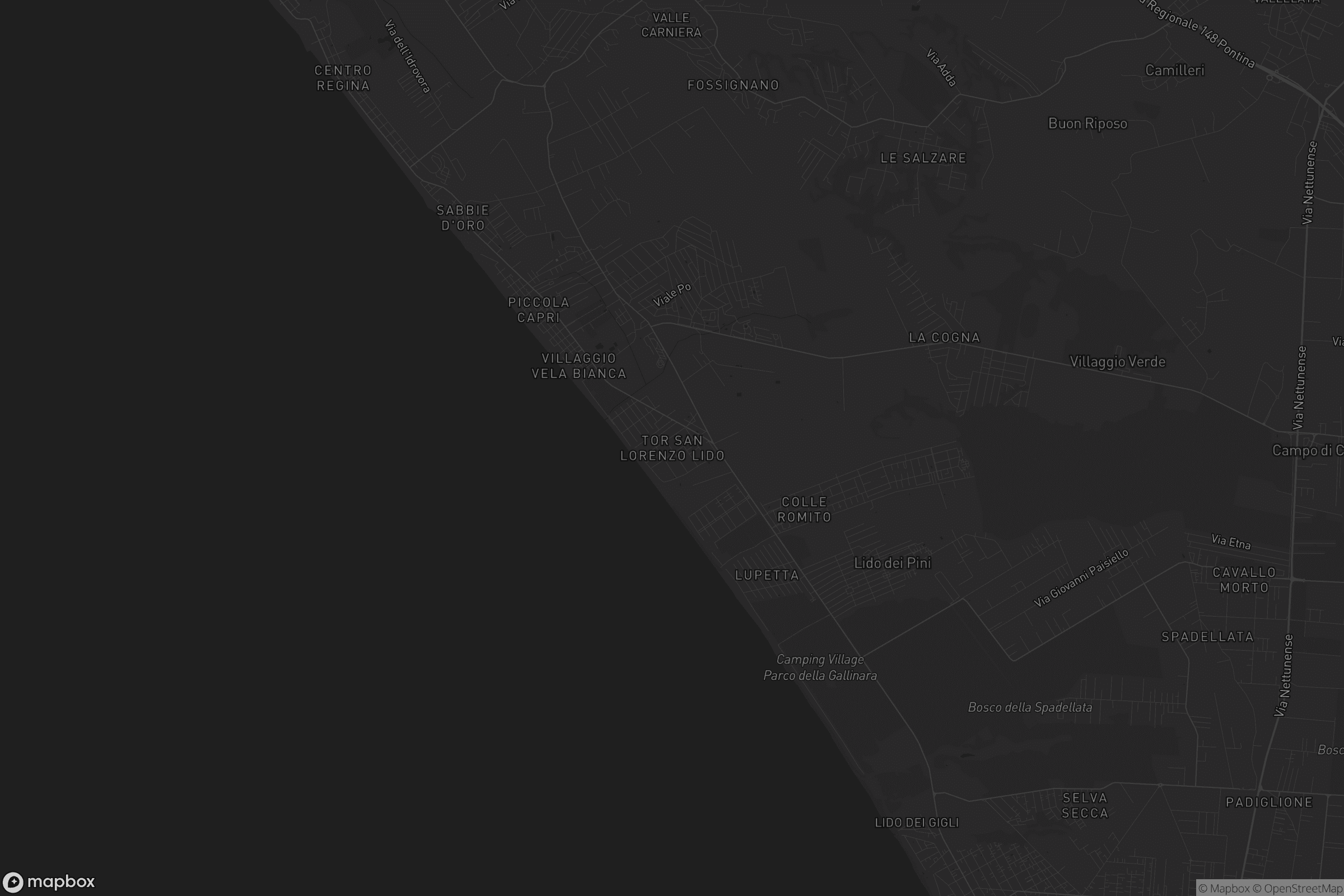 Mappa di Tor San Lorenzo Lido