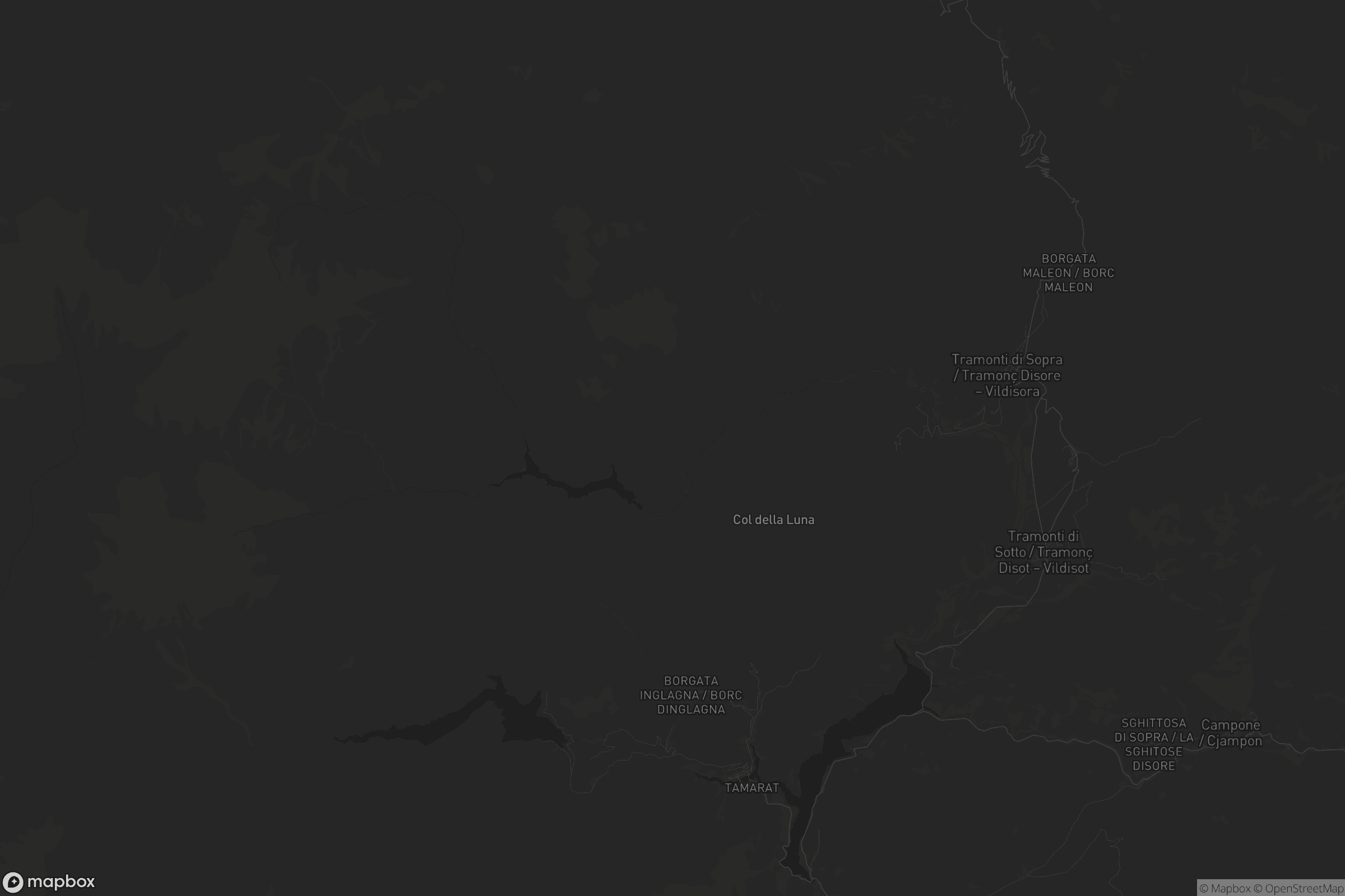 Mappa di Tramonti di Sopra / Tramonç Disore - Vildisora