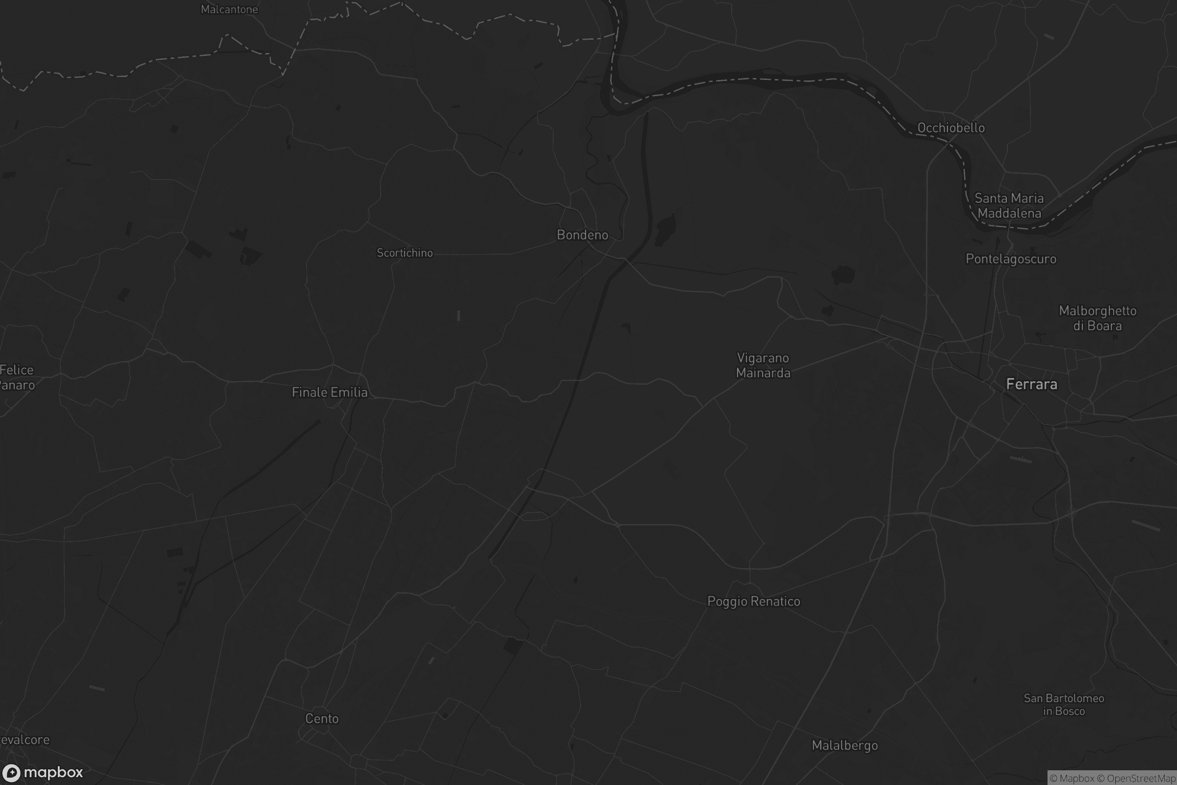 Mappa di Unione Alto Ferrarese