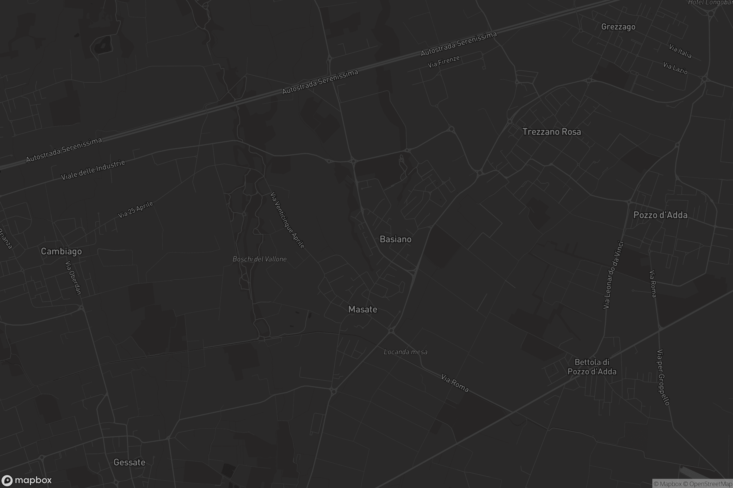 Mappa di Unione Comuni Basiano Masate