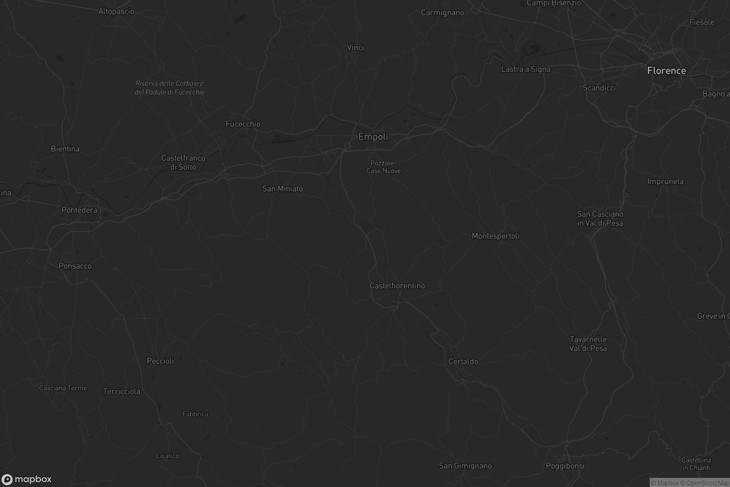 Mappa di Unione dei Comuni Circondario dell'Empolese Valdelsa