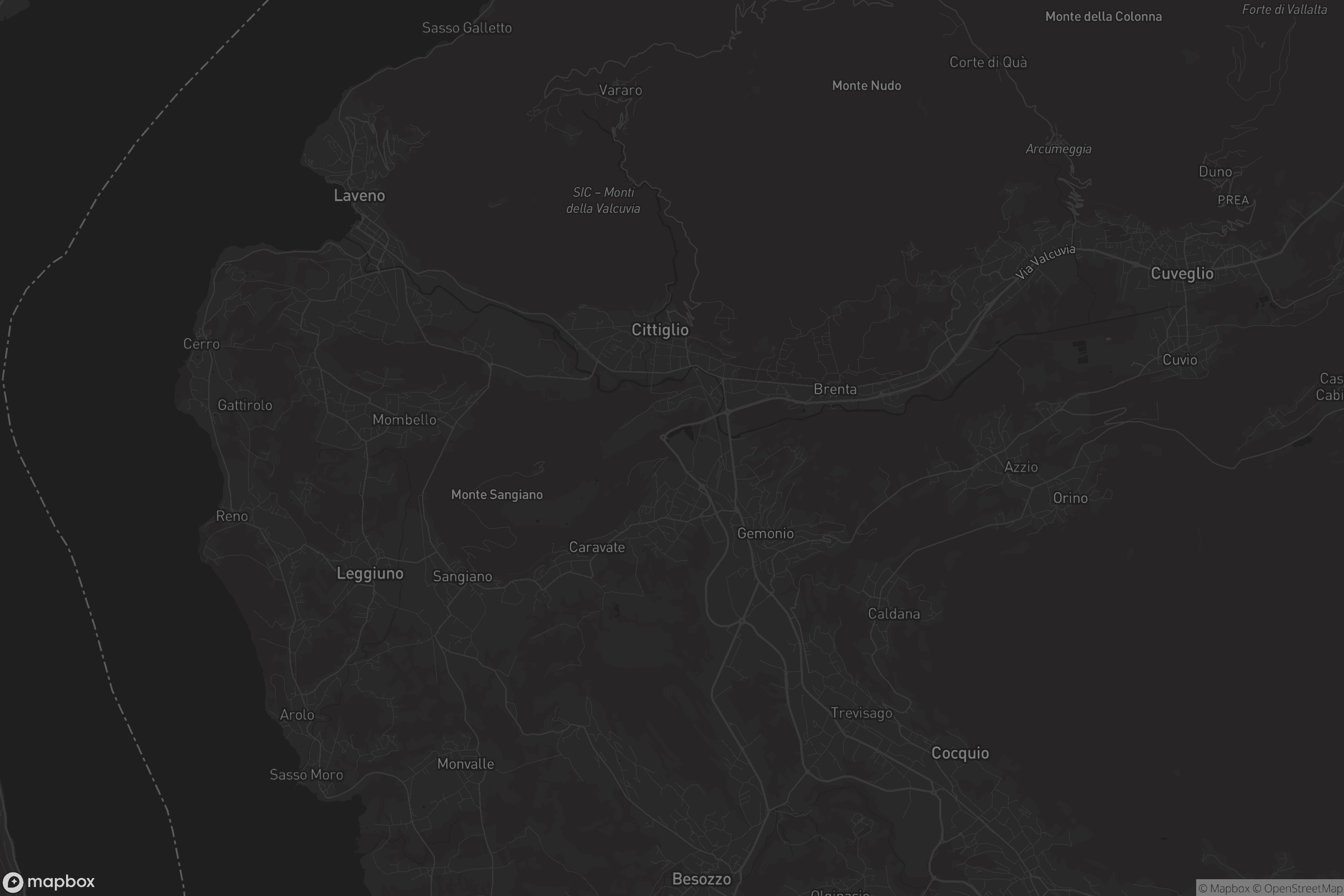 Mappa di Unione dei comuni del Medio Verbano