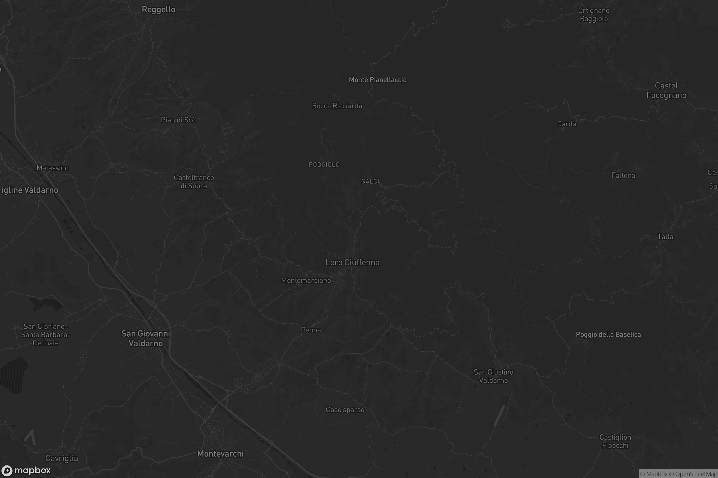 Mappa di Unione dei Comuni del Pratomagno