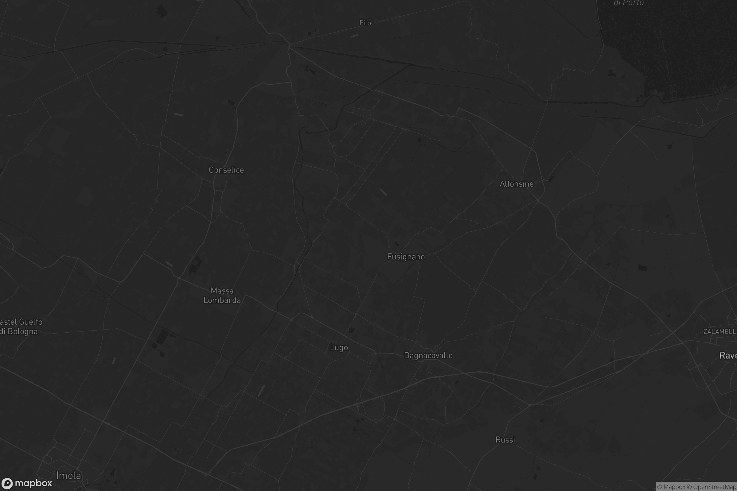 Mappa di Unione dei comuni della Bassa Romagna