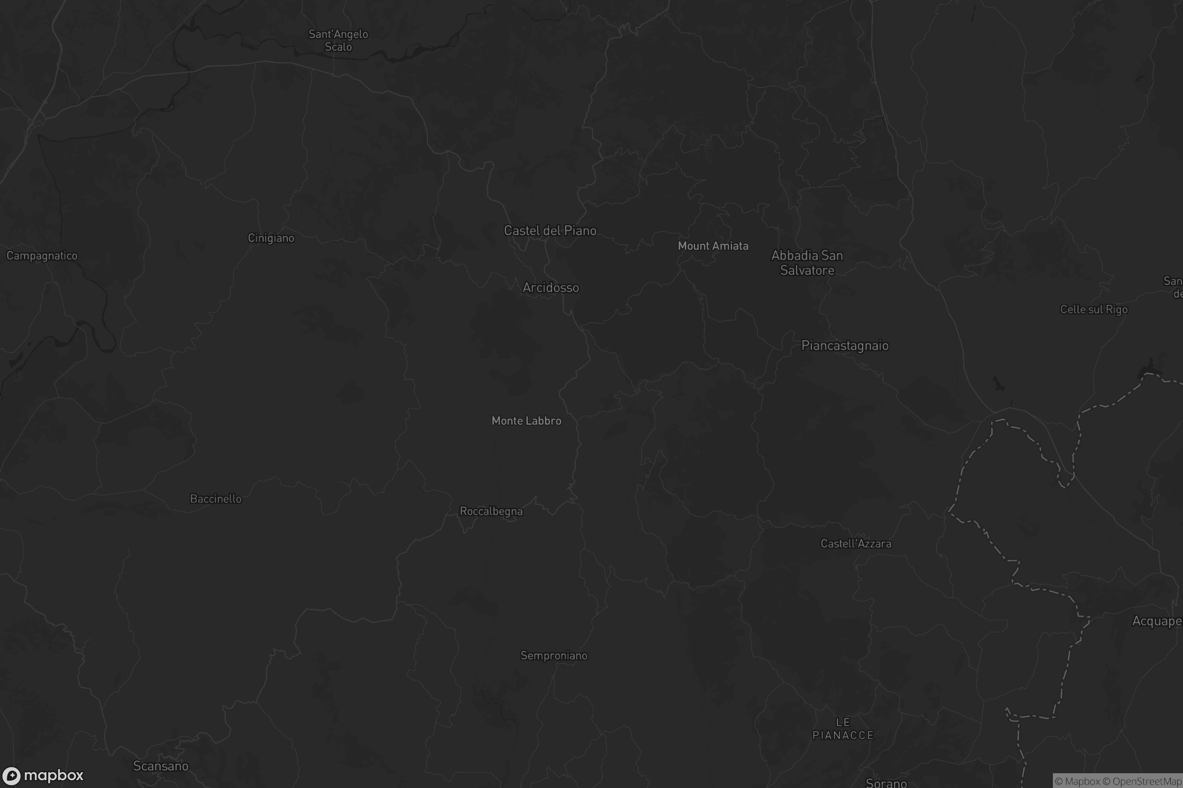 Mappa di Unione dei Comuni Montani Amiata Grossetana