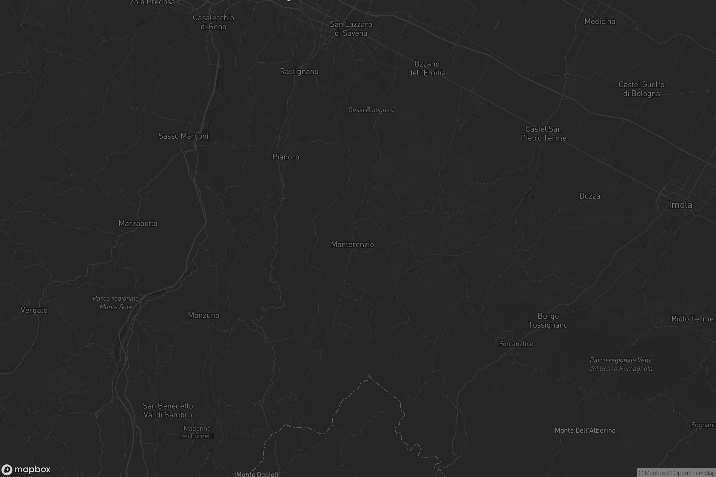 Mappa di Unione dei comuni Savena-Idice