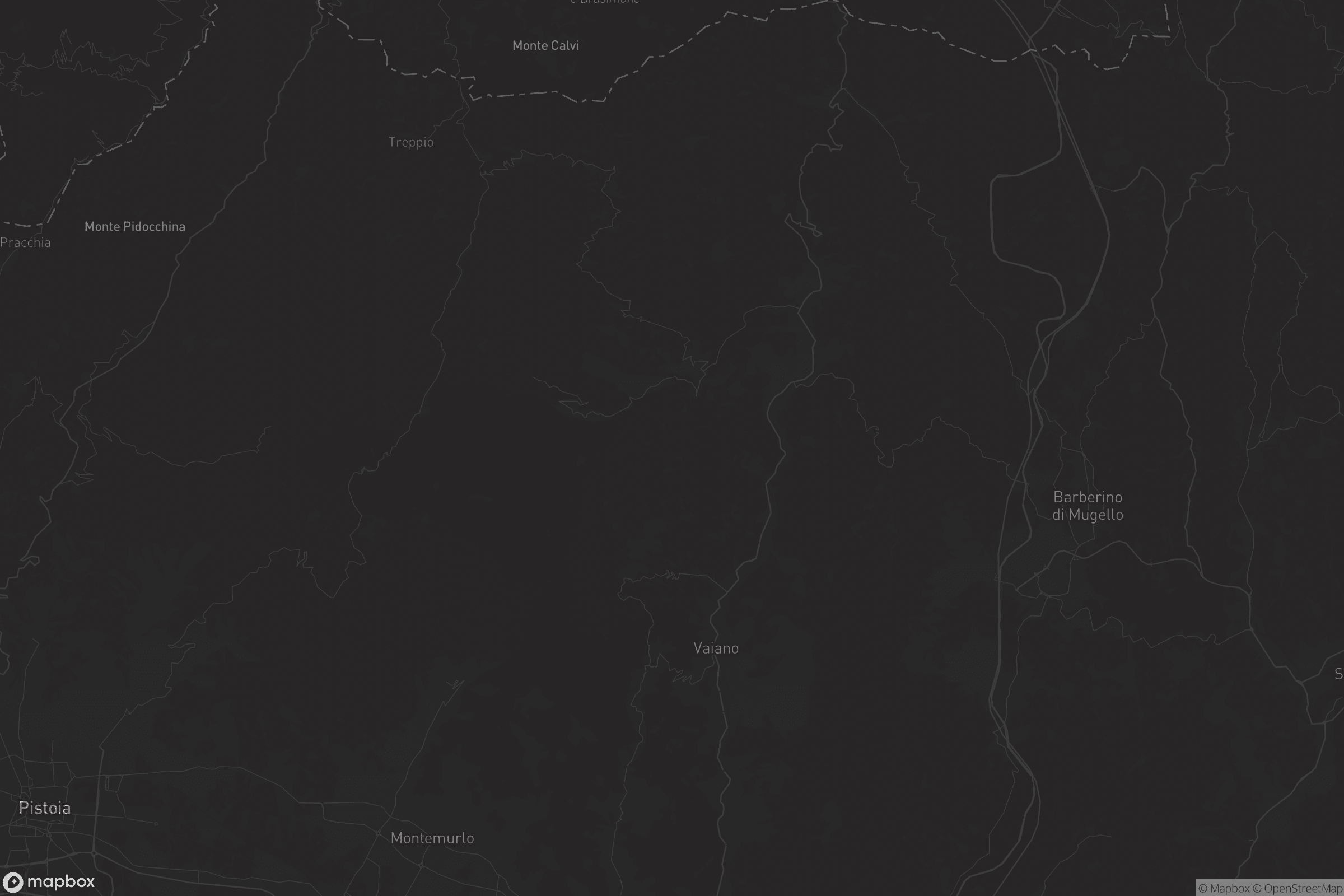 Mappa di Unione dei Comuni Val di Bisenzio