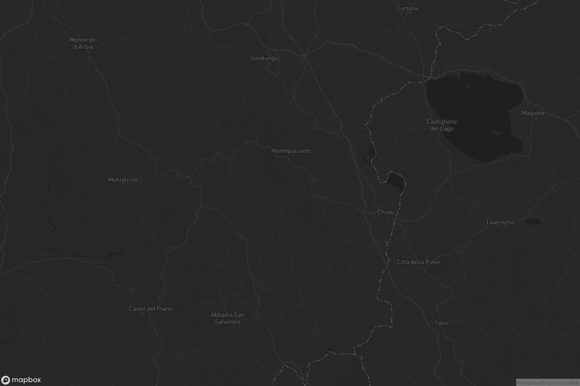 Mappa di Unione dei Comuni Valdichiana Senese