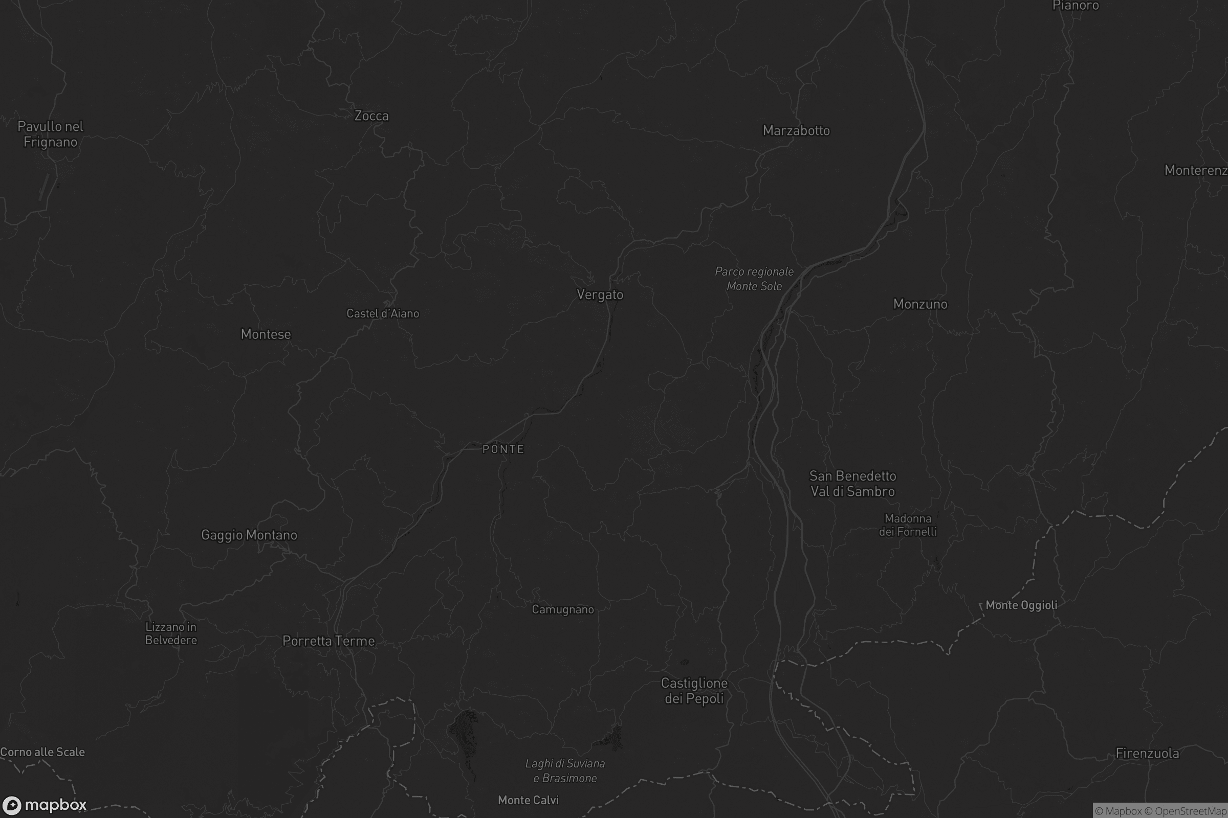 Mappa di Unione dell'Appennino Bolognese