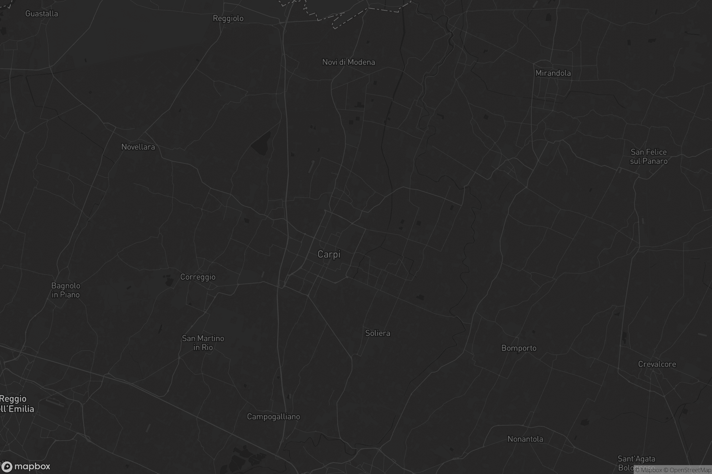 Mappa di Unione delle Terre d'Argine