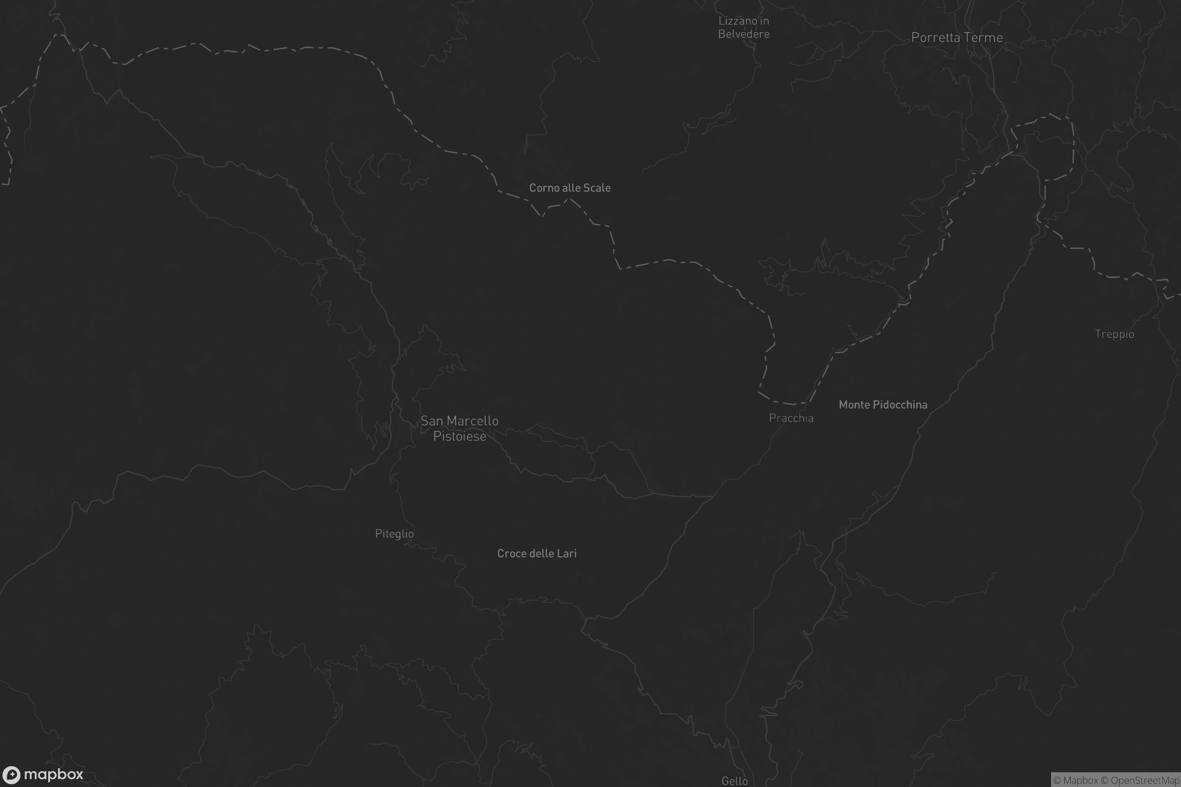 Mappa di Unione di comuni montani Appennino Pistoiese