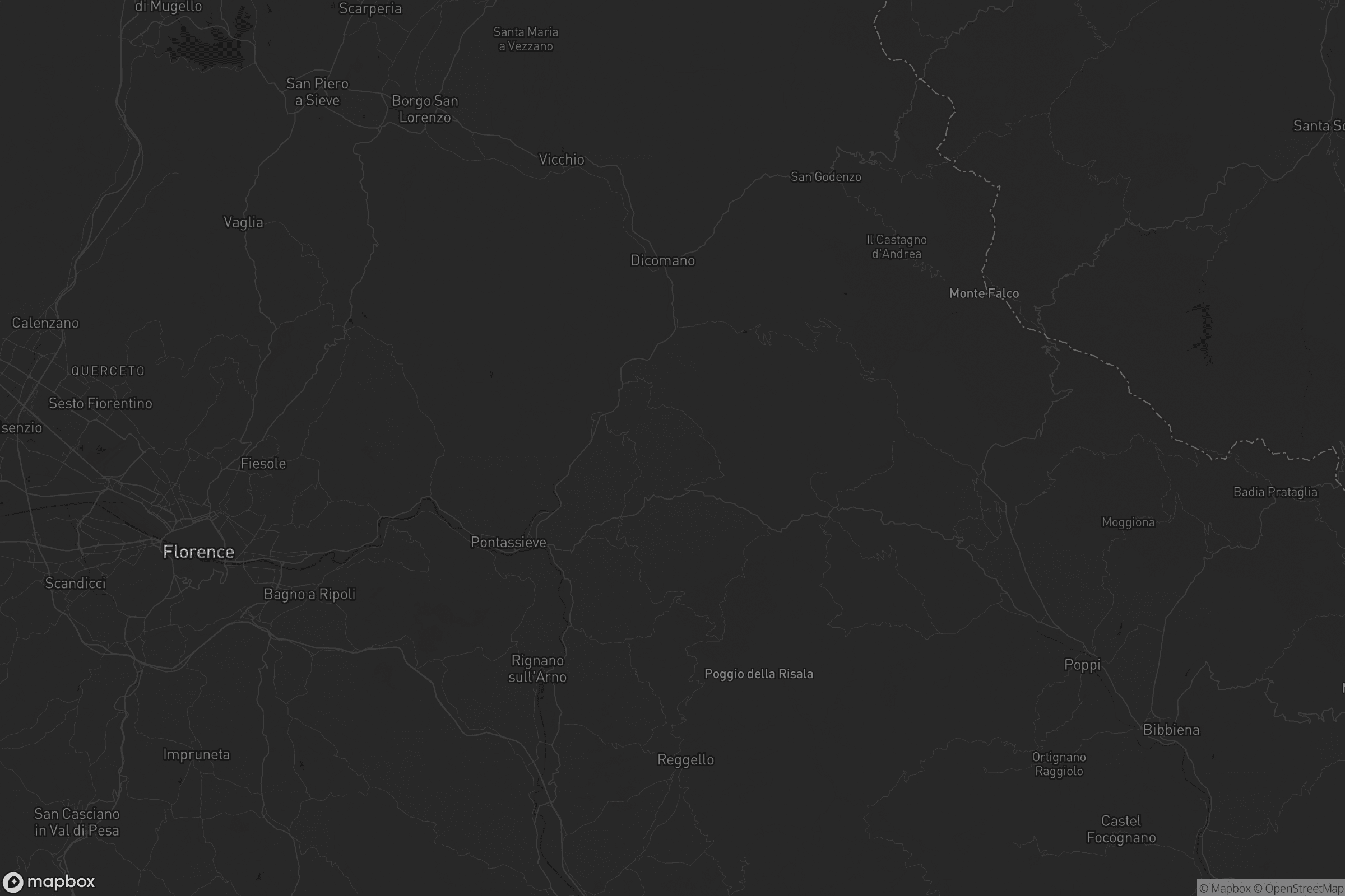 Mappa di Unione di Comuni Valdarno e Valdisieve