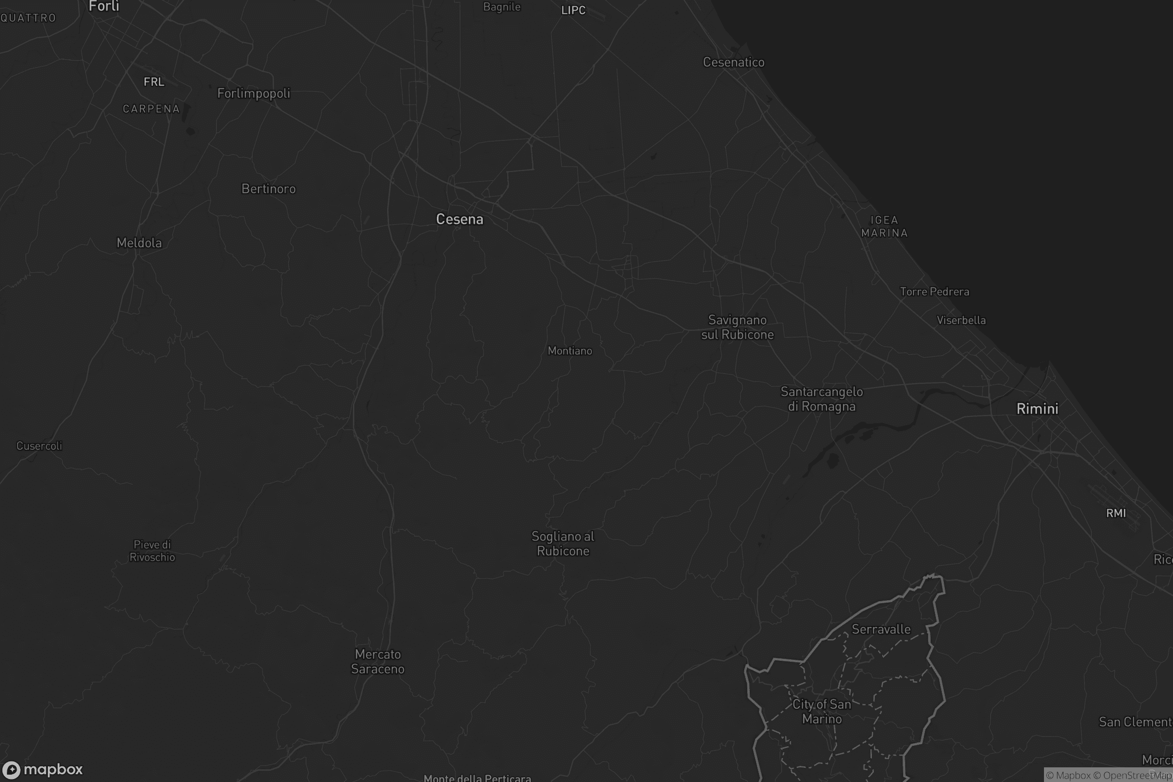 Mappa di Unione Rubicone e mare