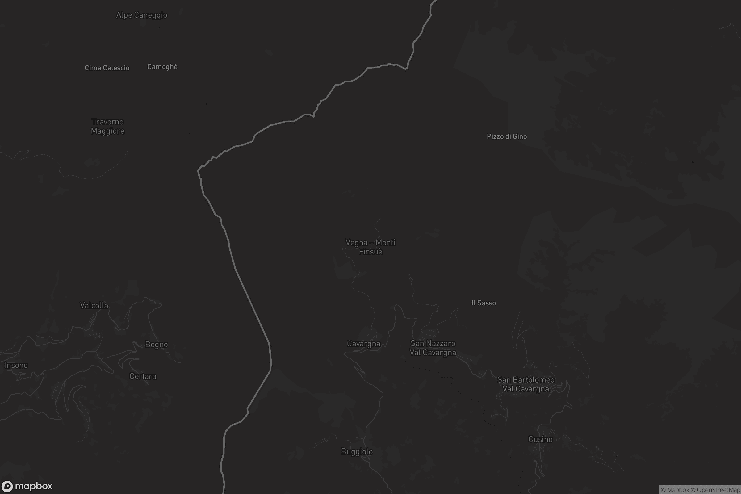 Mappa di Vegna - Monti Finsuè