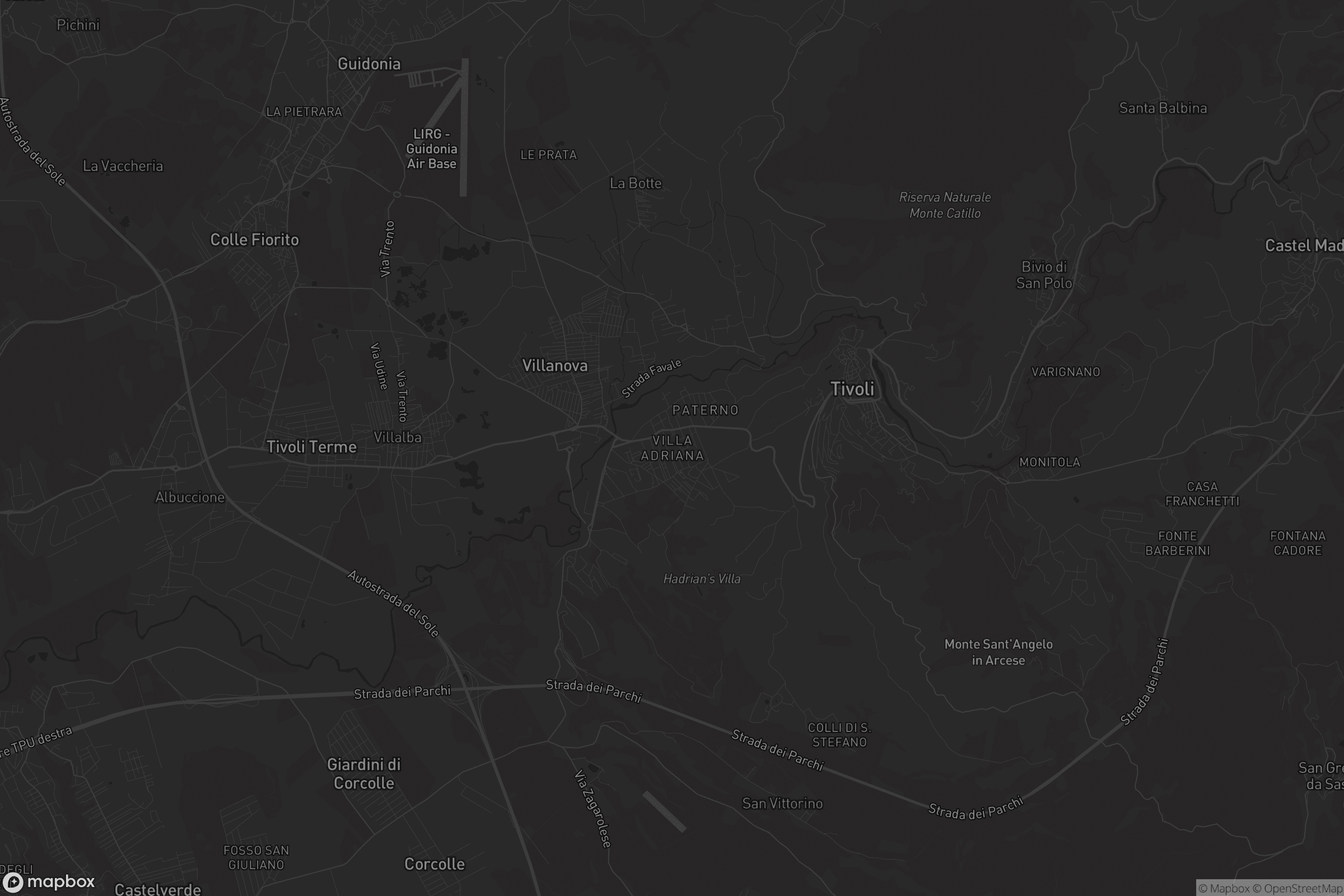 Mappa di Villa Adriana