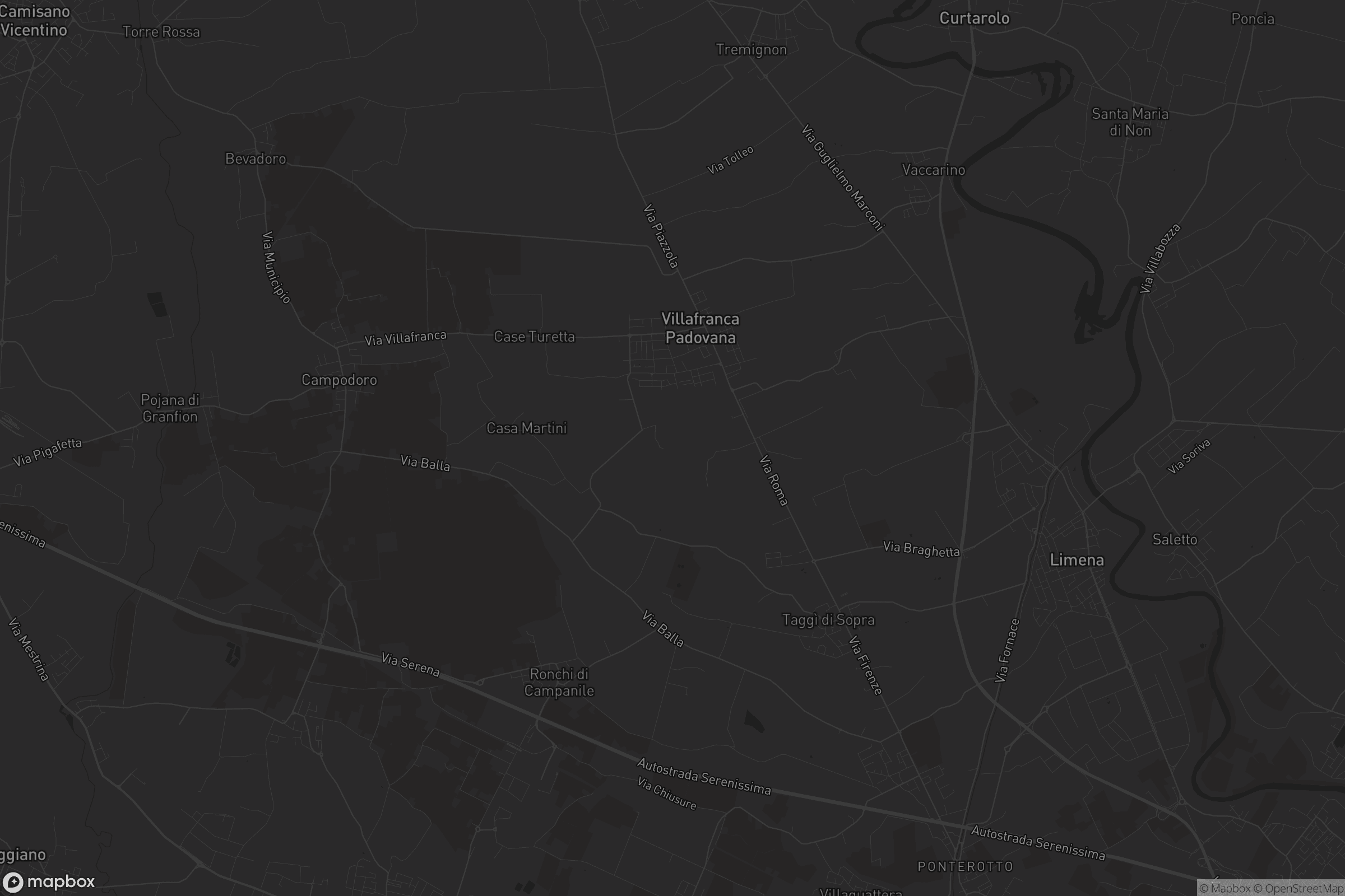 Mappa di Villafranca Padovana