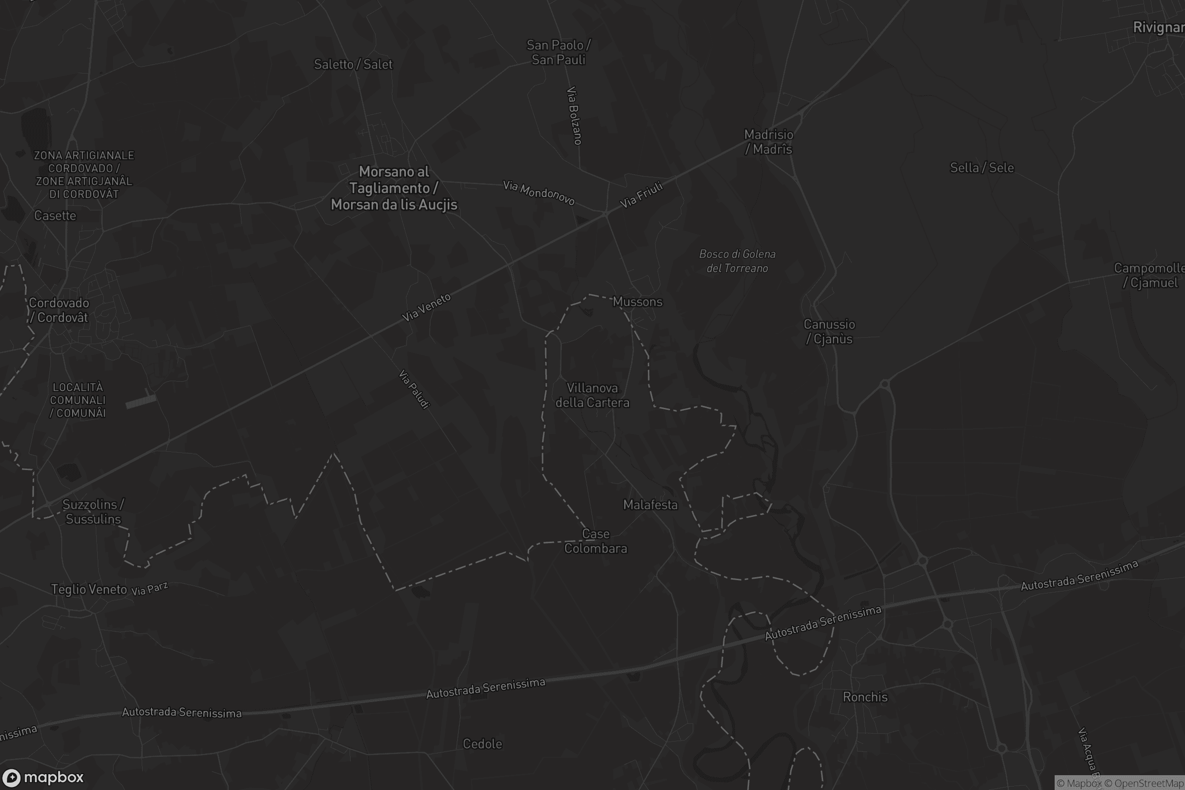 Mappa di Villanova della Cartera