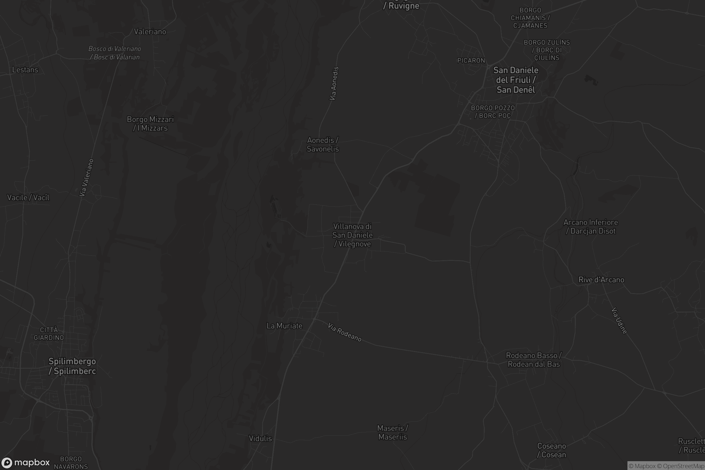 Mappa di Villanova di San Daniele / Vilegnove