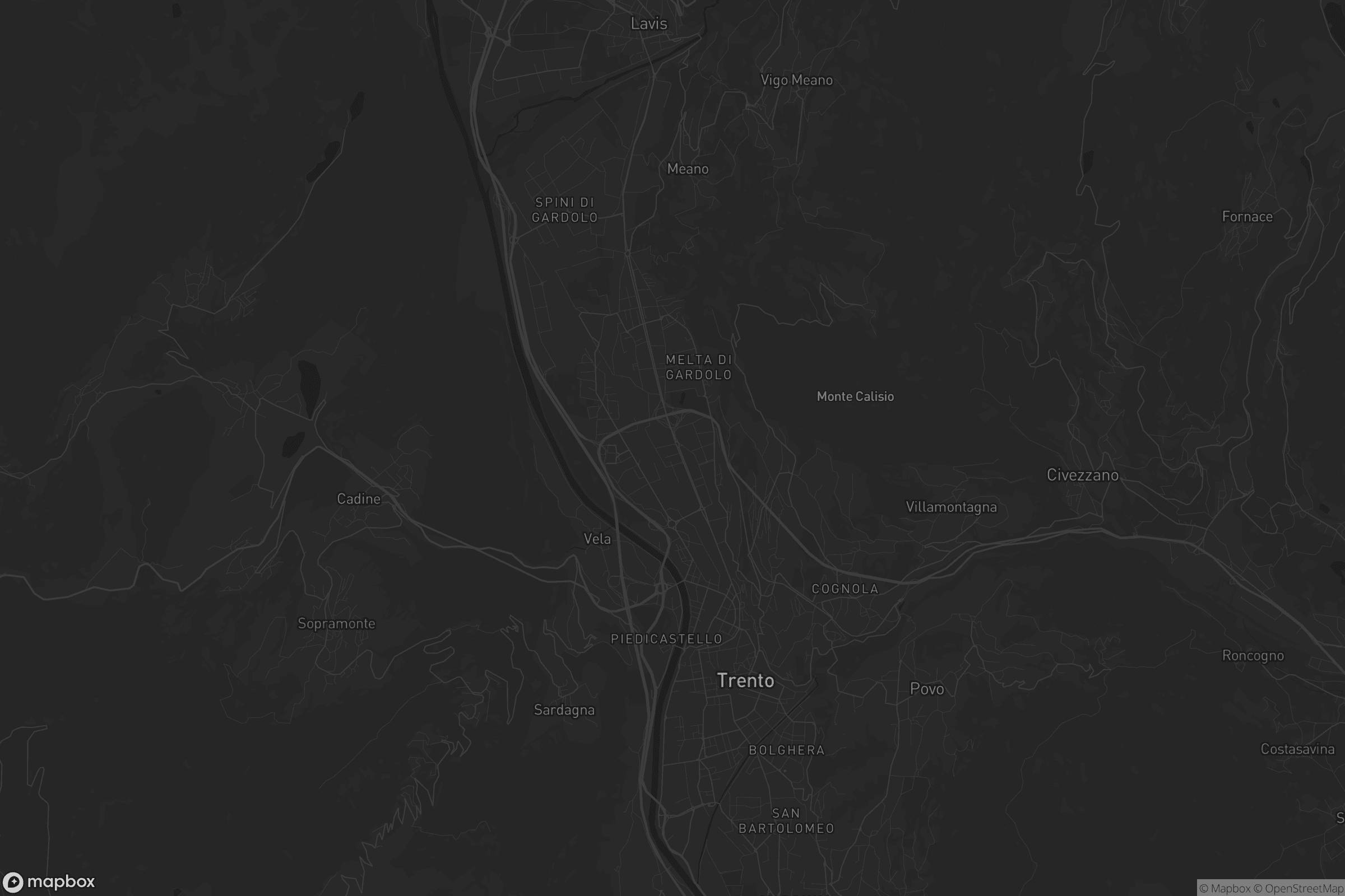 Mappa di Zona commerciale via Brennero